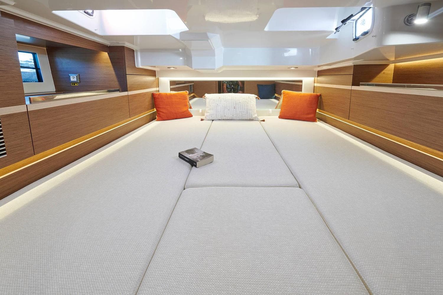 Manufacturer Provided Image: Luxurious cabin interior of 2022 Jeanneau Leader 10.5 WA Series 2 yacht.