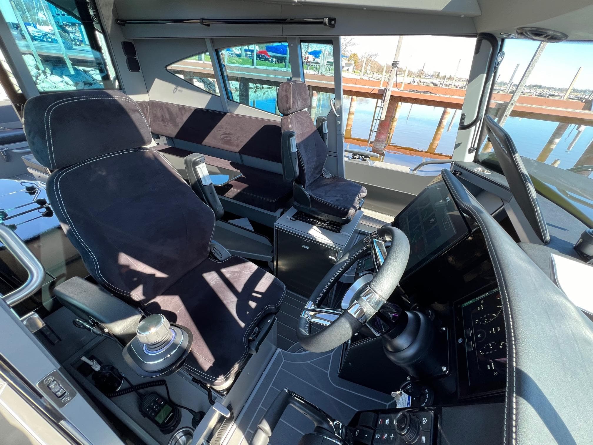 Interior of 2024 G-Force G-Force 10 boat with modern cockpit and seating.
