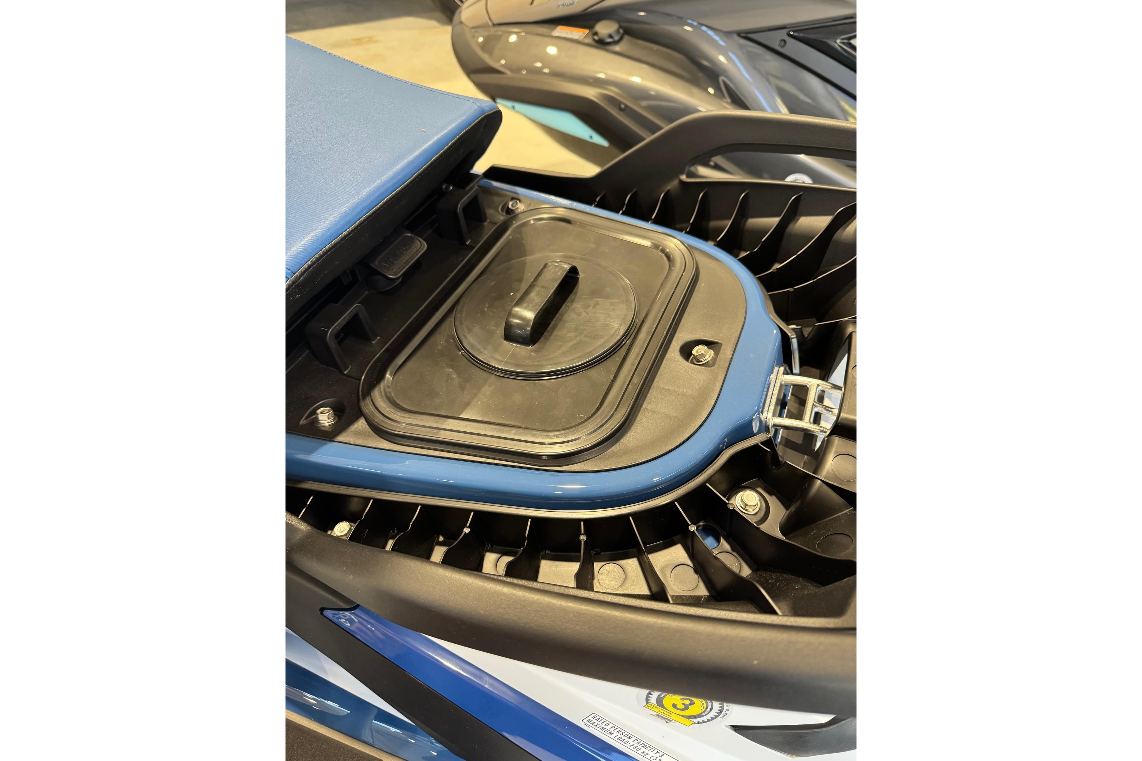 2024 Yamaha WaveRunner FX Cruiser SVHO storage compartment detail.