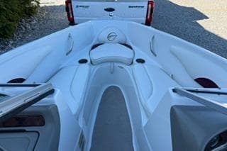 2006 Crownline 180 BR boat interior with white seating and sleek design.