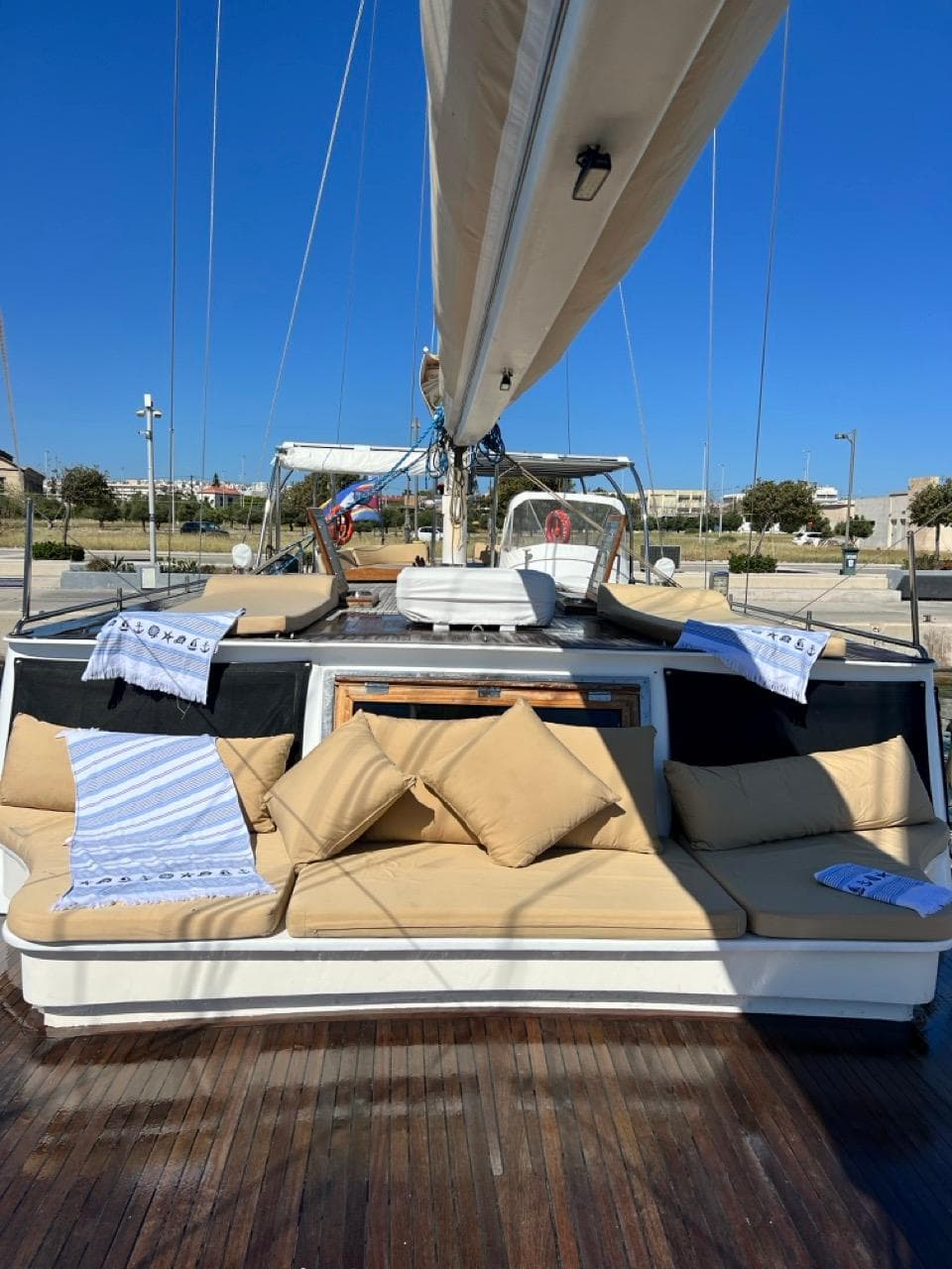 Luxurious 2002 Custom Gulet Motorsailer with spacious deck seating and elegant design.
