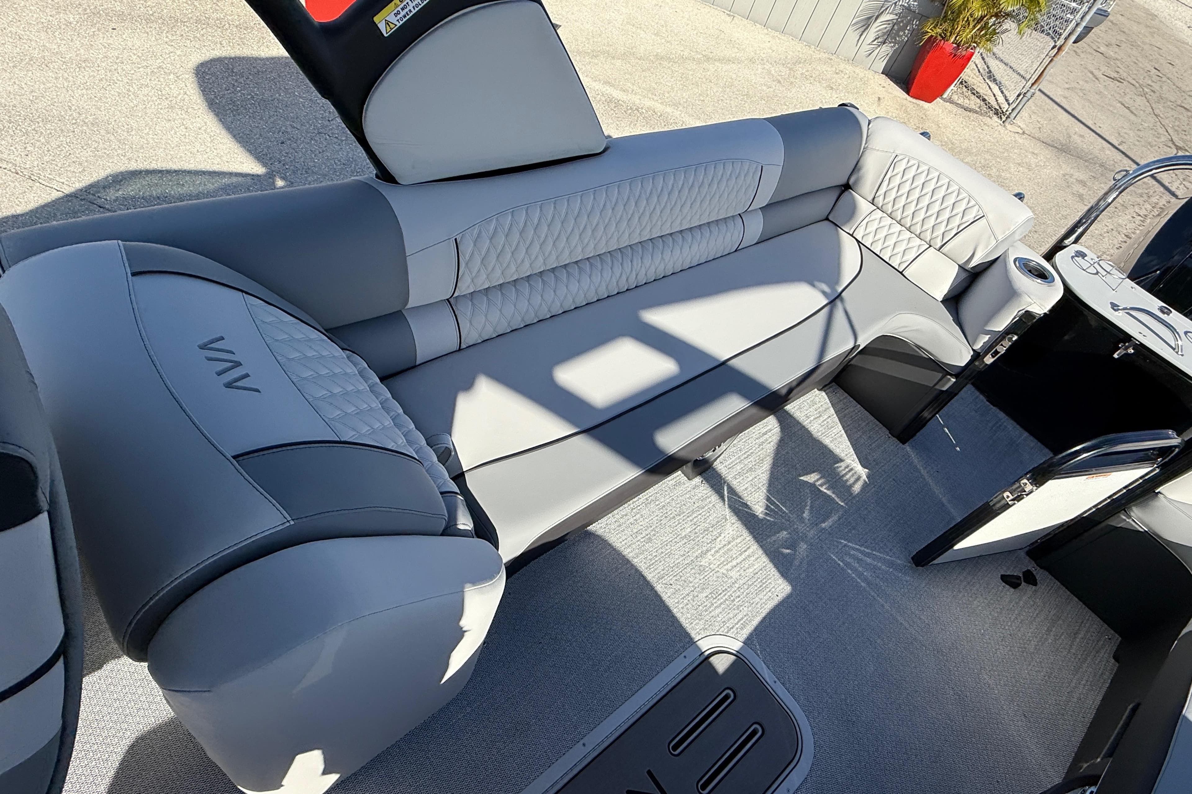 2026 Avalon 2585 Catalina interior with luxurious seating and modern design.