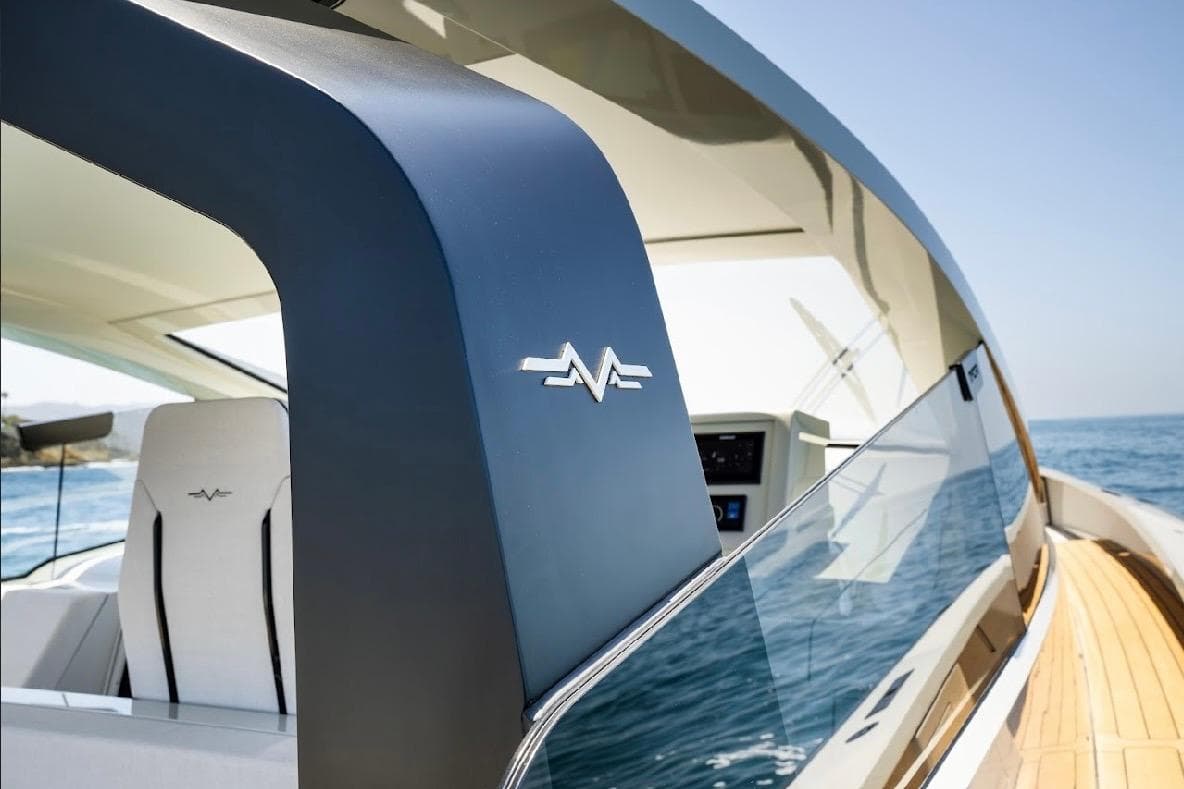 2025 Maori 54ft XL yacht with sleek design and modern interior on open water.