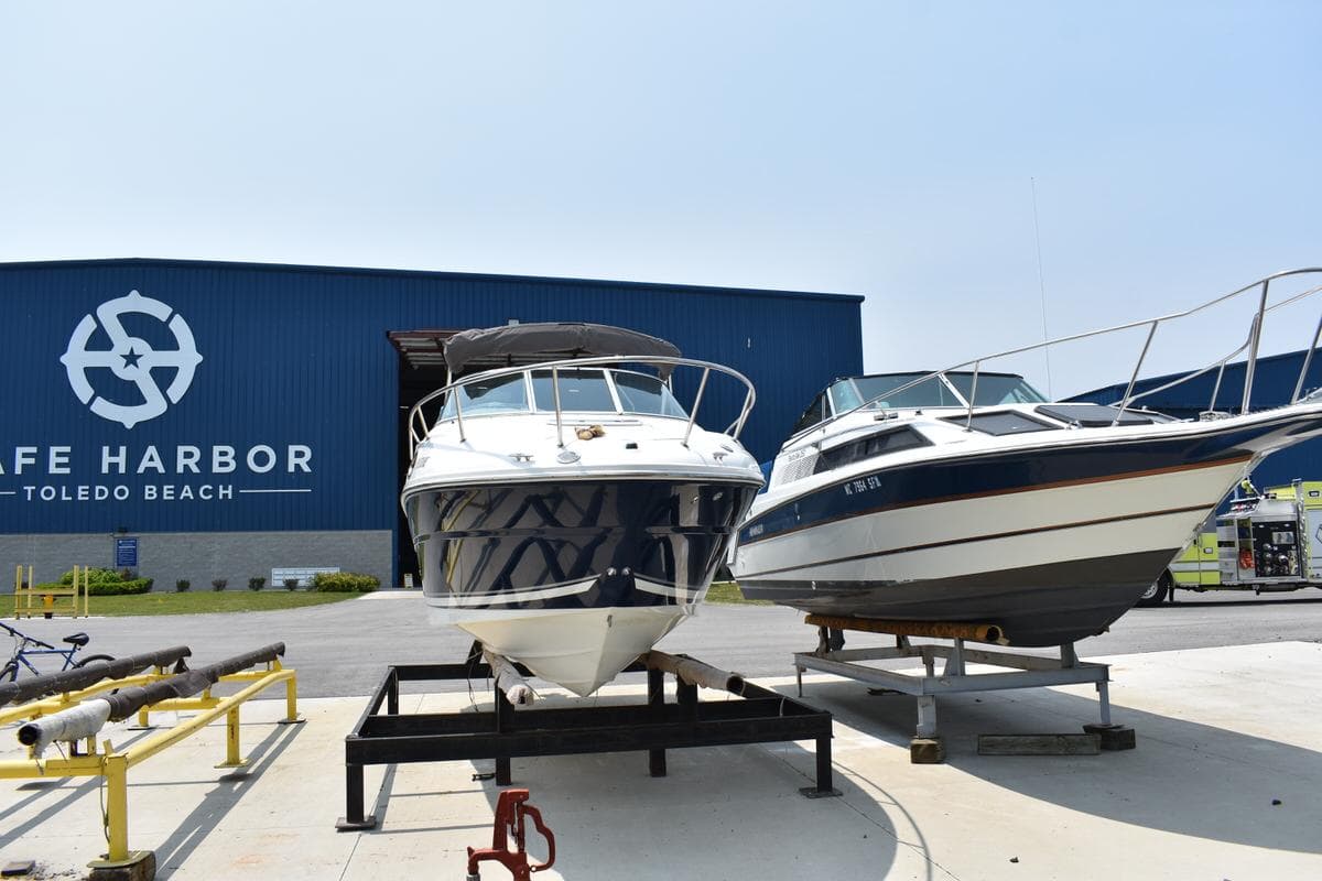 2008 Sea Ray 240 Sundancer at Safe Harbor Toledo Beach marina.