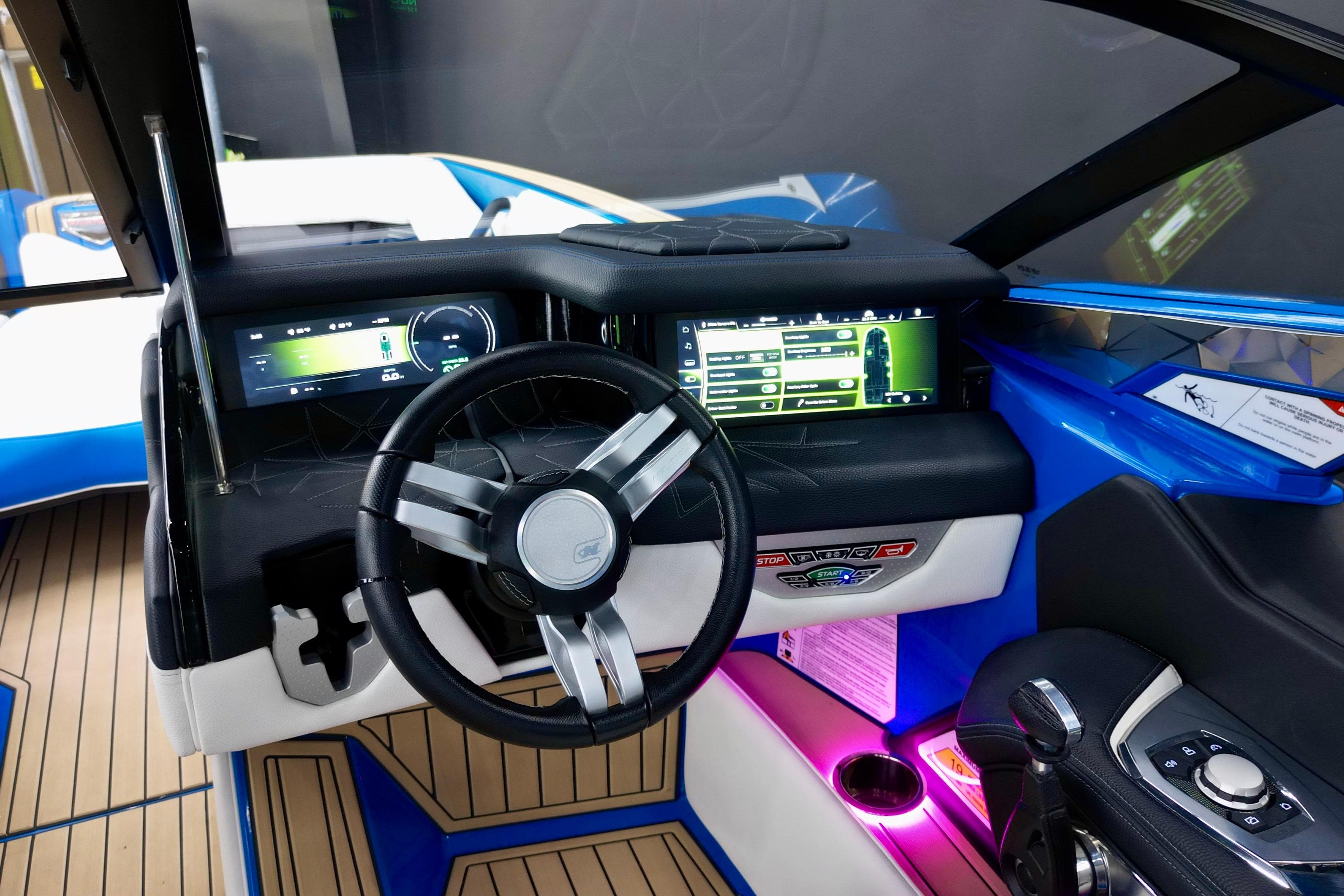 2022 Nautique Super Air Nautique G25 Paragon dashboard with advanced controls and sleek design.