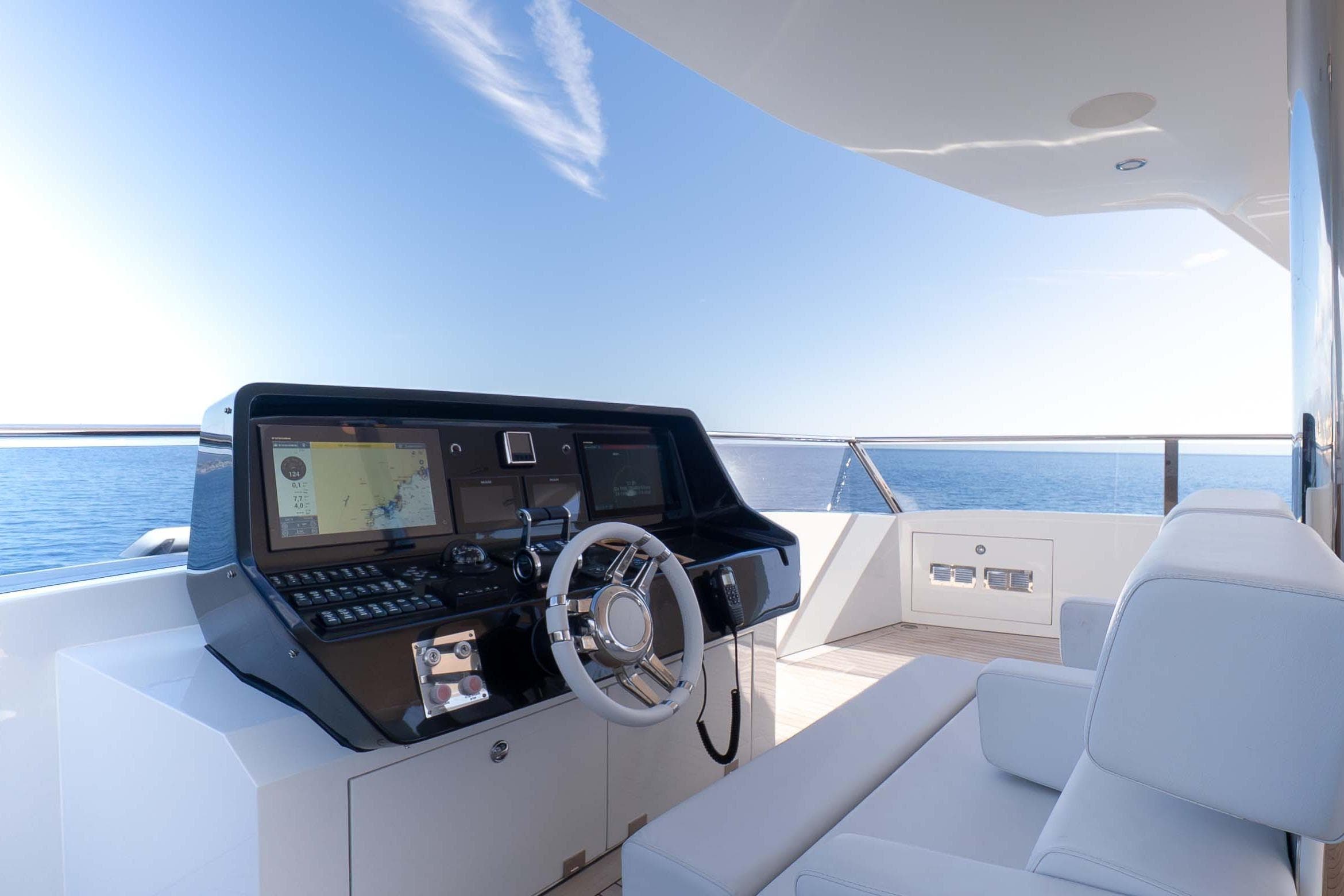 Helm of 2025 Numarine 32 XP yacht