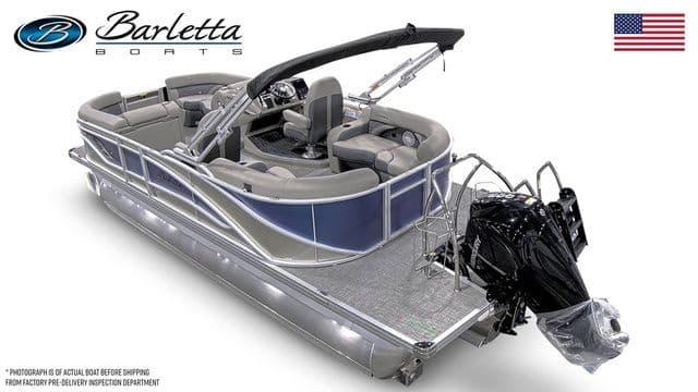 2024 Barletta Corsa 21QC pontoon boat with sleek design and modern features.
