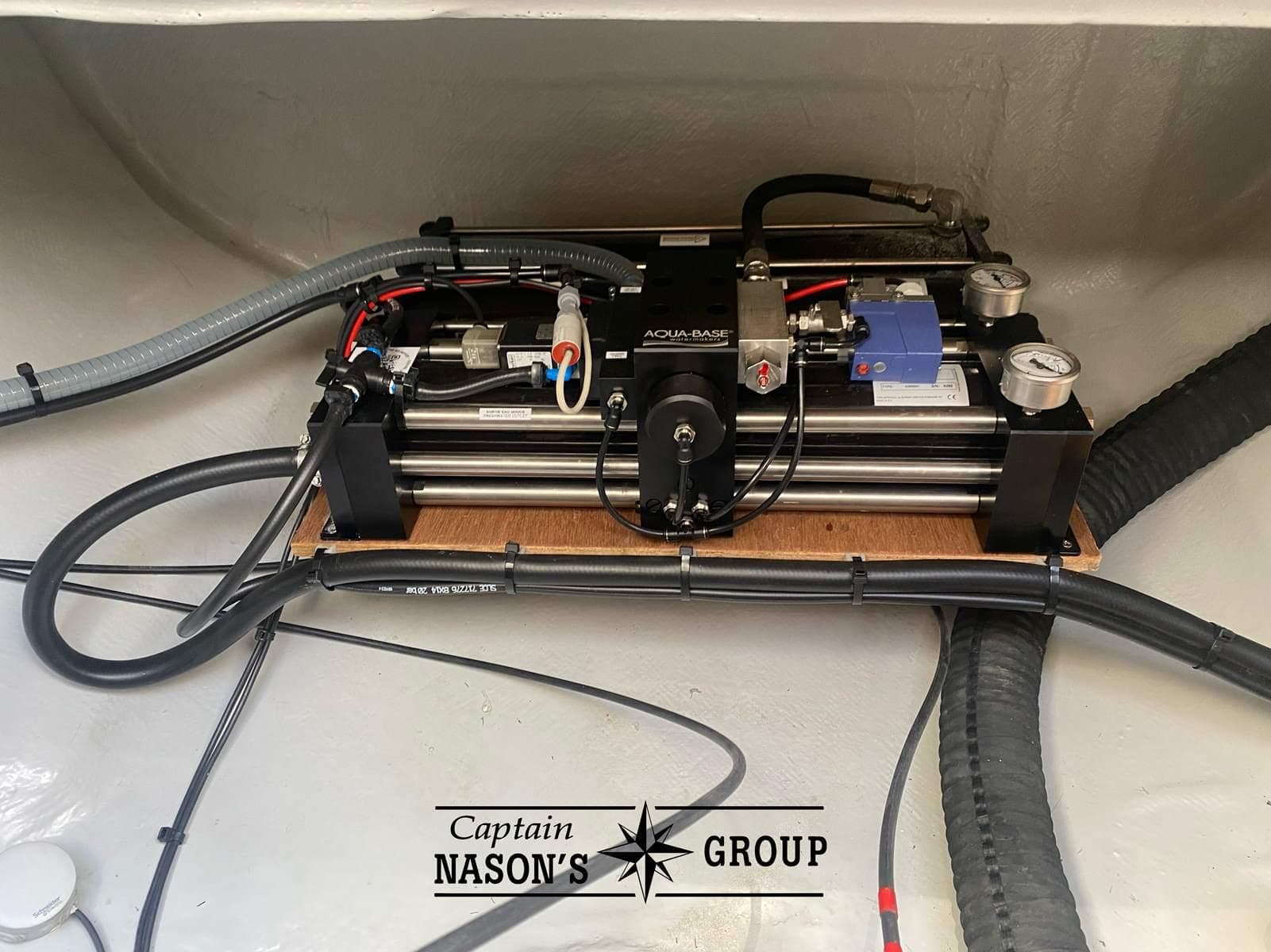 Water filtration system in 2023 Lagoon 46 yacht by Captain Nason's Group.