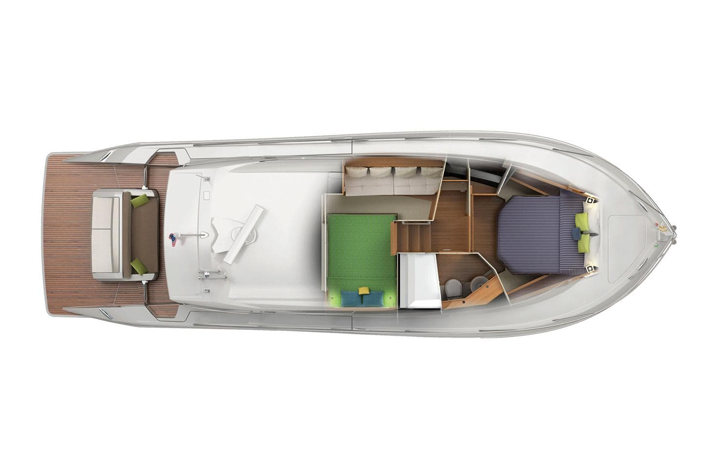 Manufacturer Provided Image: Top view of 2022 Tiara Yachts C39 Coupe layout, showcasing interior and deck design.