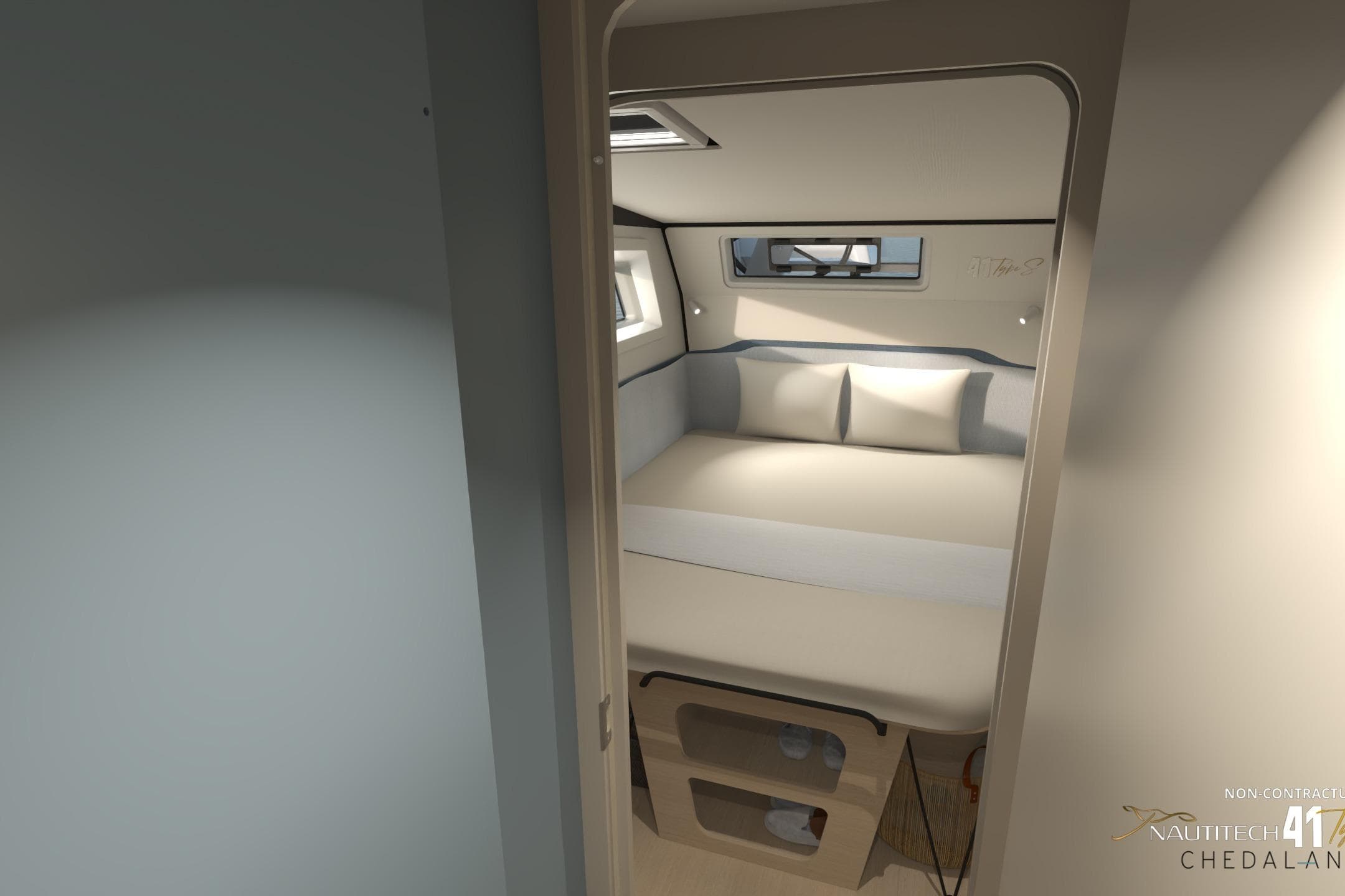 Interior of Nautitech 41 Type S yacht, year 2026.