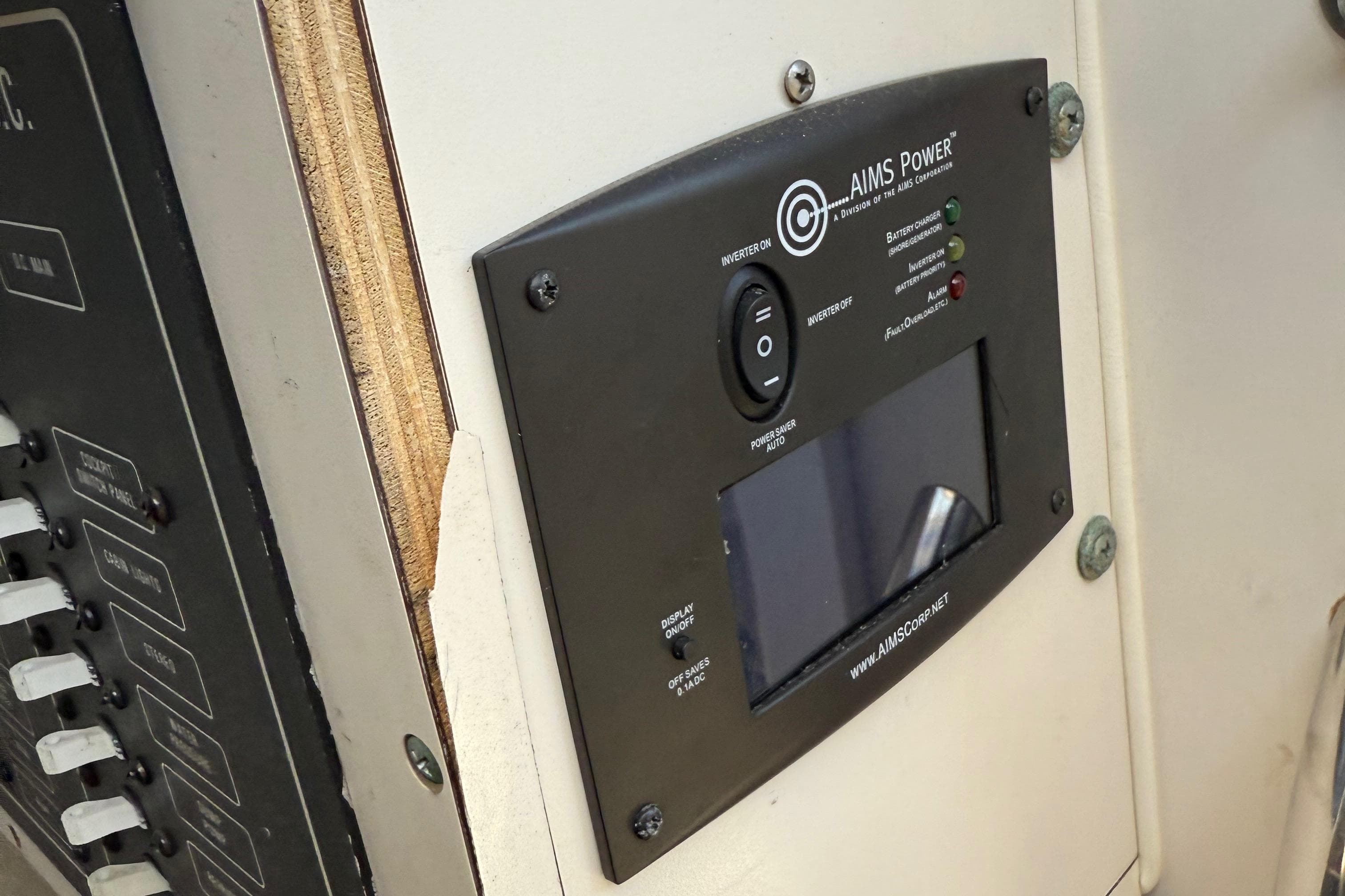 AIMS Power inverter panel on 1996 Grady-White Marlin 300 boat.