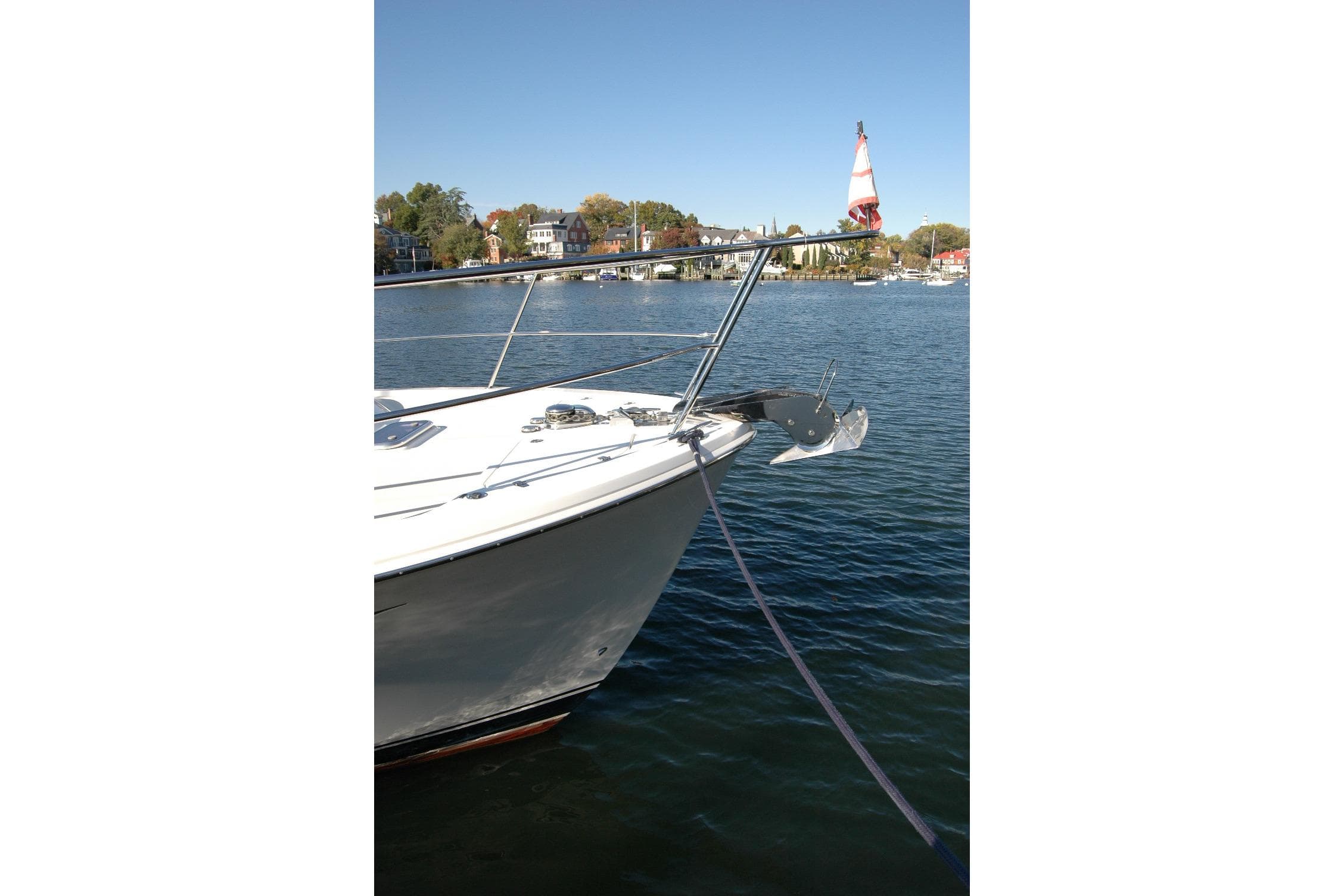 2019 Sabre 38 Salon Express yacht docked on a sunny day.