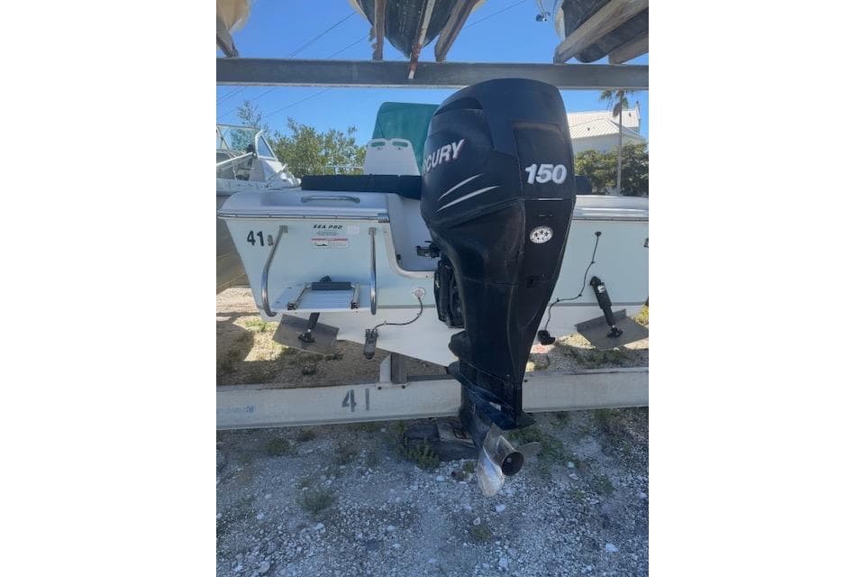 2006 Sea Pro 196 Center Console boat with Mercury 150 outboard motor.