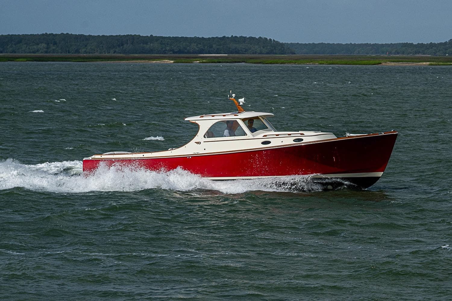 1996 Hinckley Picnic Boat 36 Classic cruising on open water.