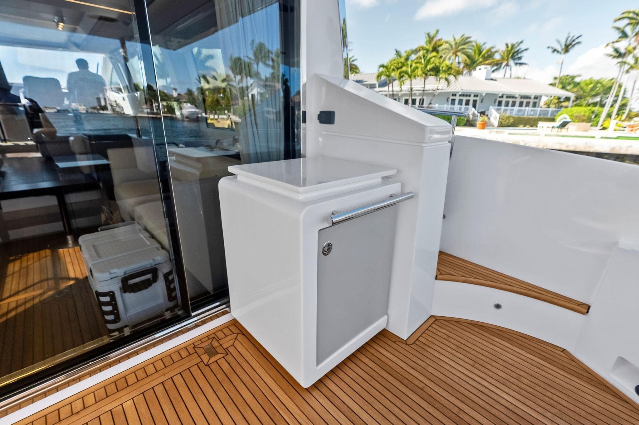 Luxurious 2020 Azimut 66 yacht deck with sleek design and modern amenities.