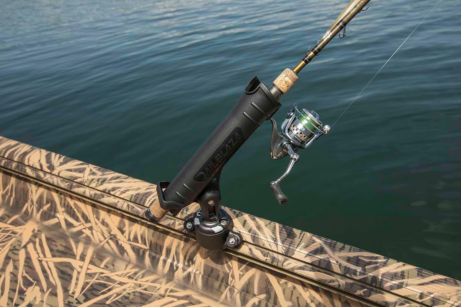 Manufacturer Provided Image: Fishing rod holder on 2021 Crestliner 1760 Retriever SC boat.