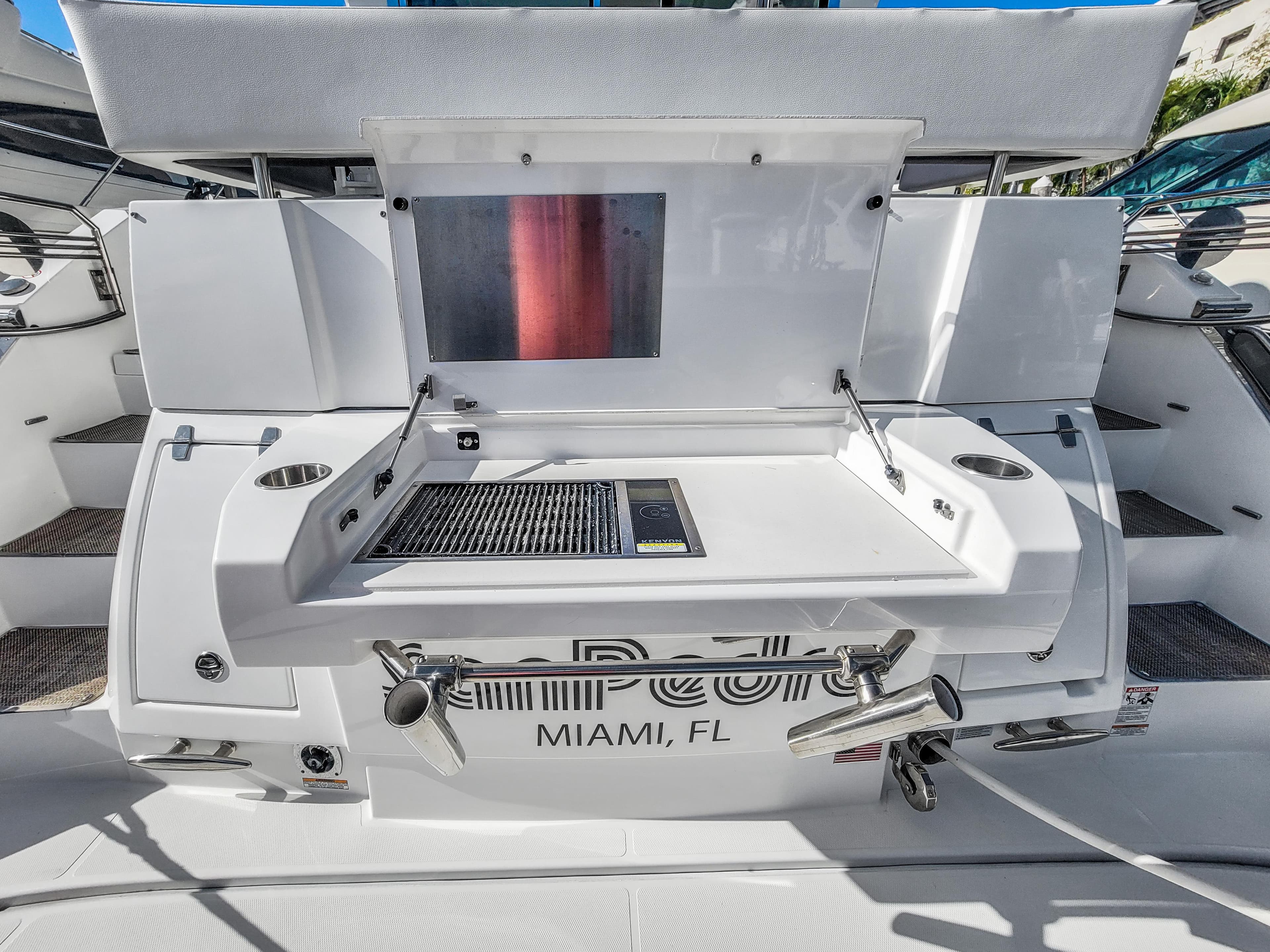 2019 Cruisers 50 Cantius yacht outdoor kitchen, Miami, FL.