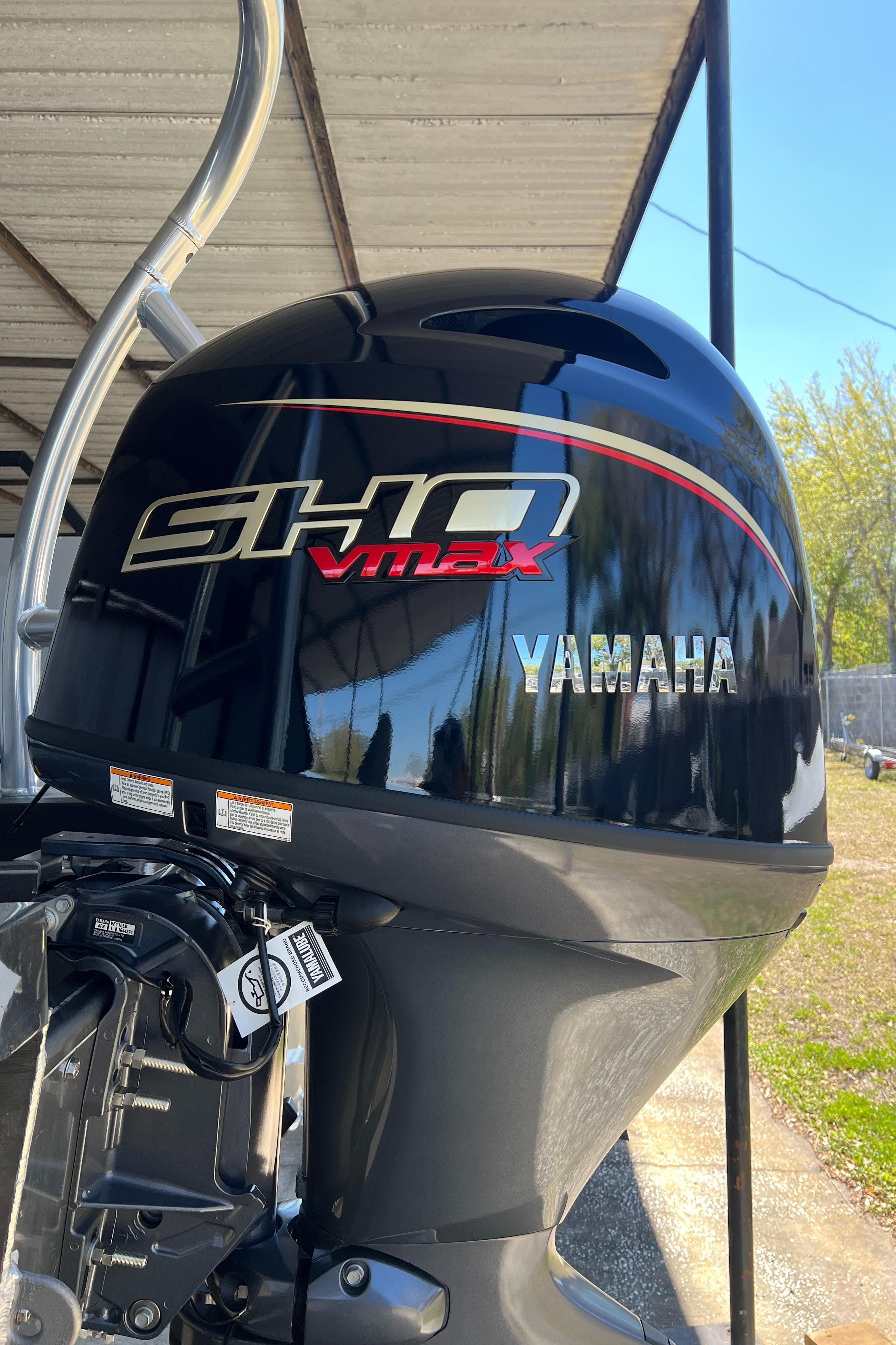 Yamaha SHO VMAX outboard motor on a 2025 JC 201 Spirit TT Sport boat.