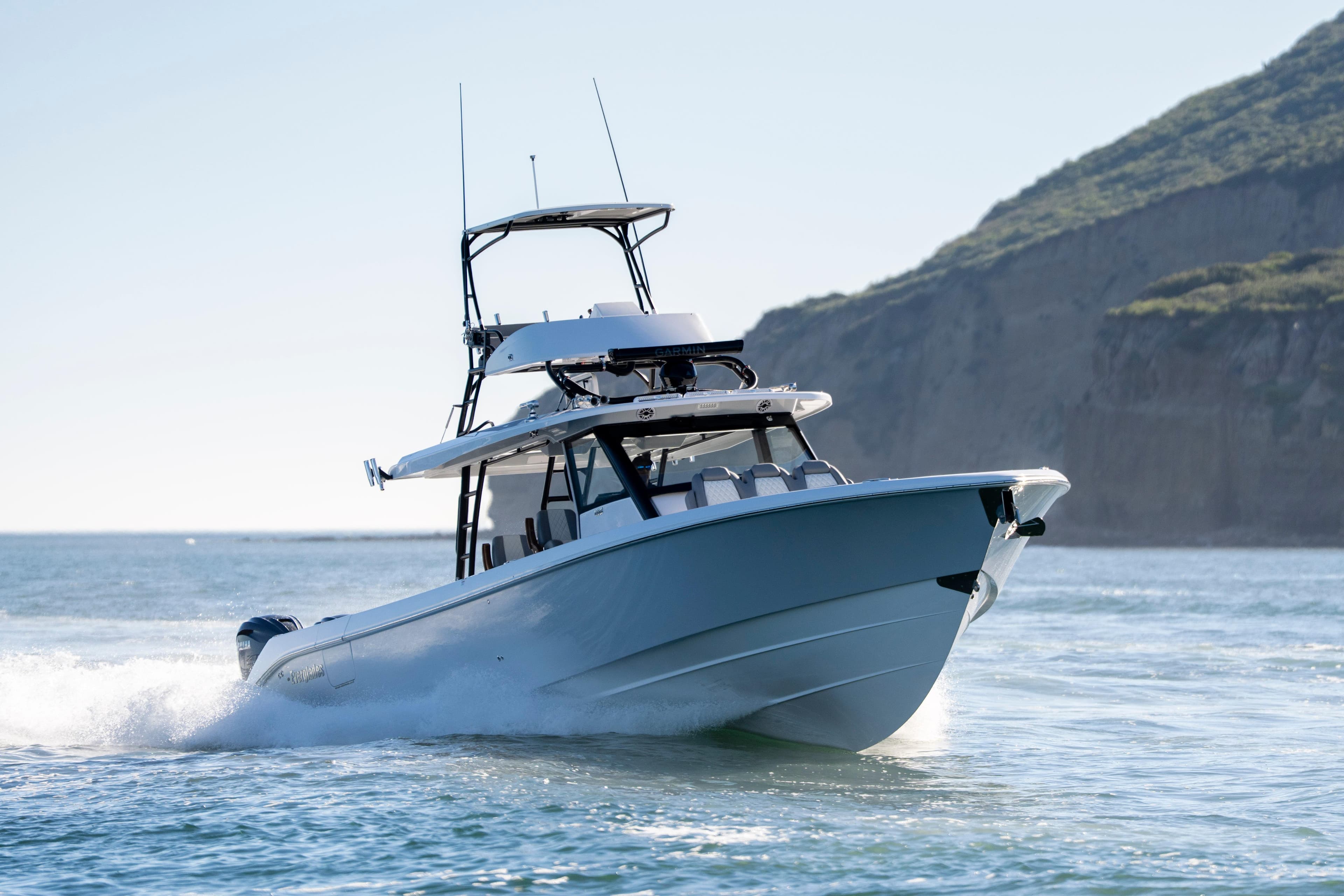 2026 Everglades 455 Center Console boat on the water.