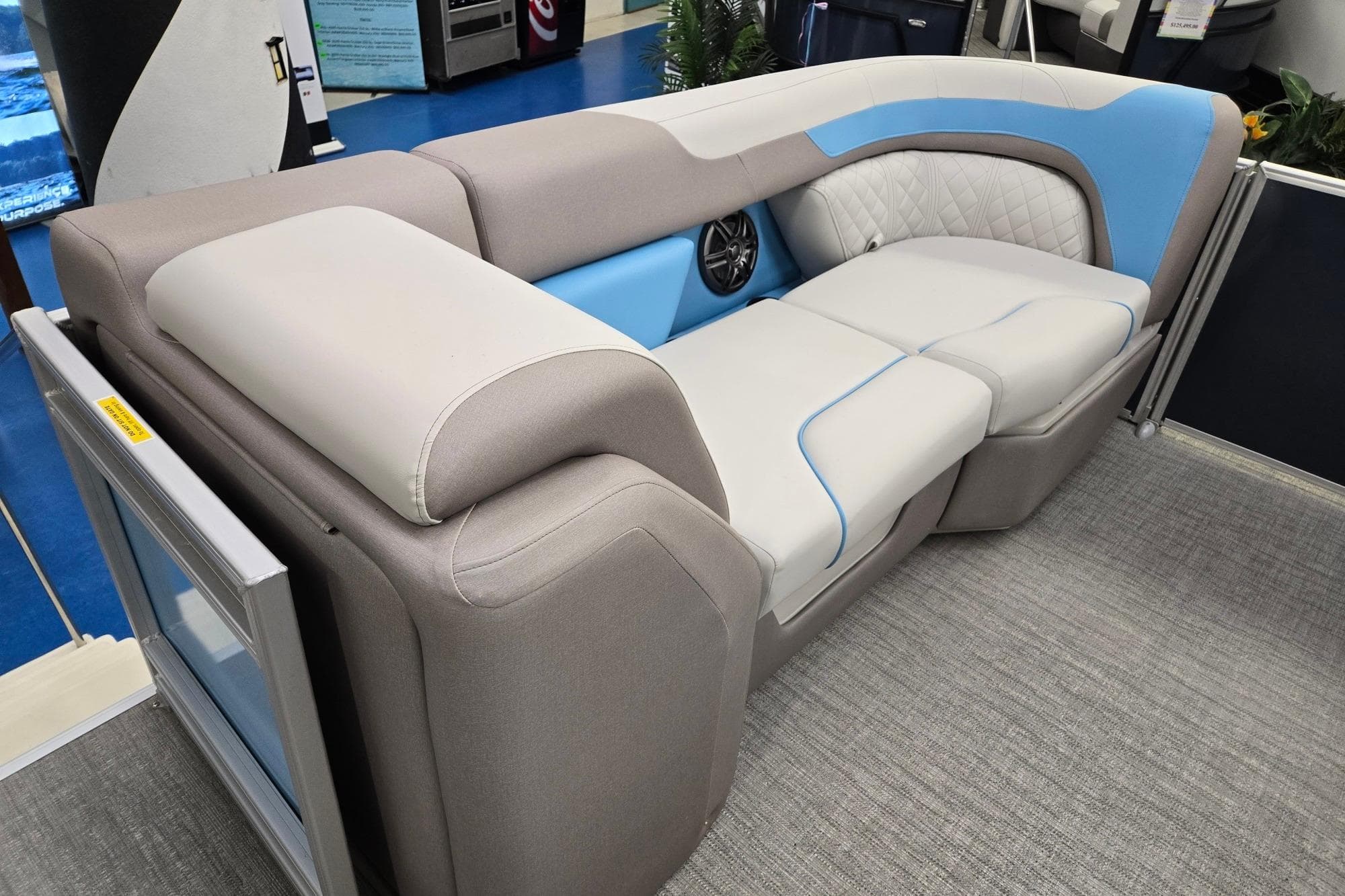 2026 Godfrey Sweetwater 2086 C boat seating, featuring modern design and comfortable upholstery.