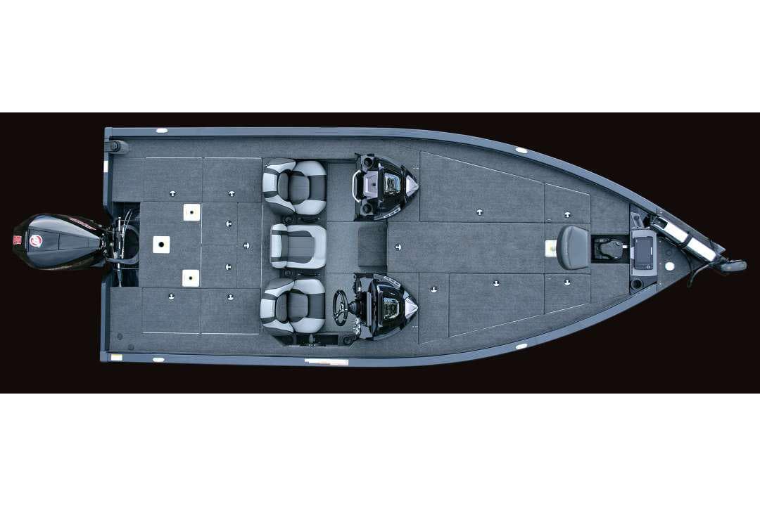 Manufacturer Provided Image: 2021 Lund 2075 Pro-V Bass boat, top view, spacious deck layout.