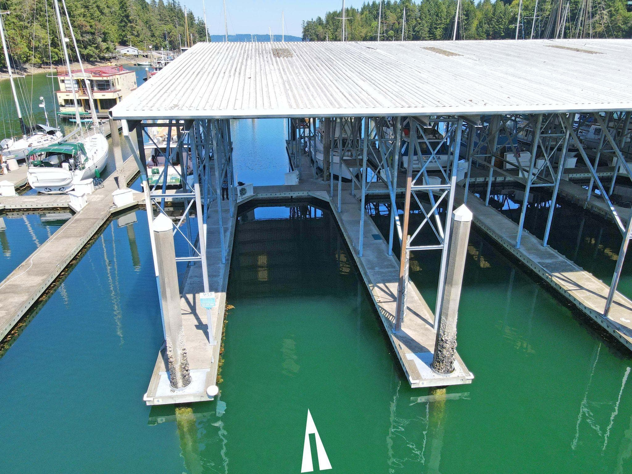 Covered Marina Berth - Looking Forward