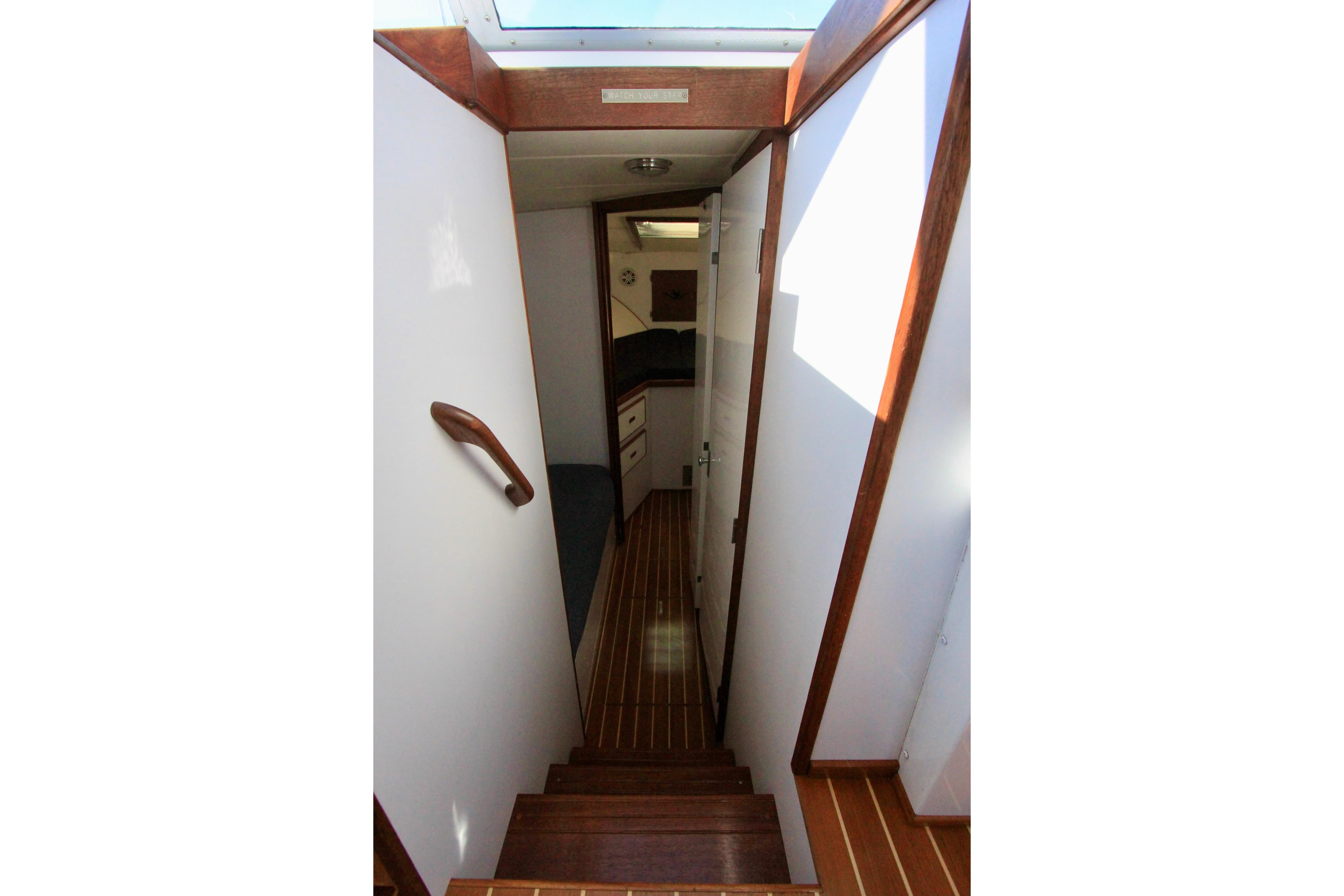 companionway to v-berth