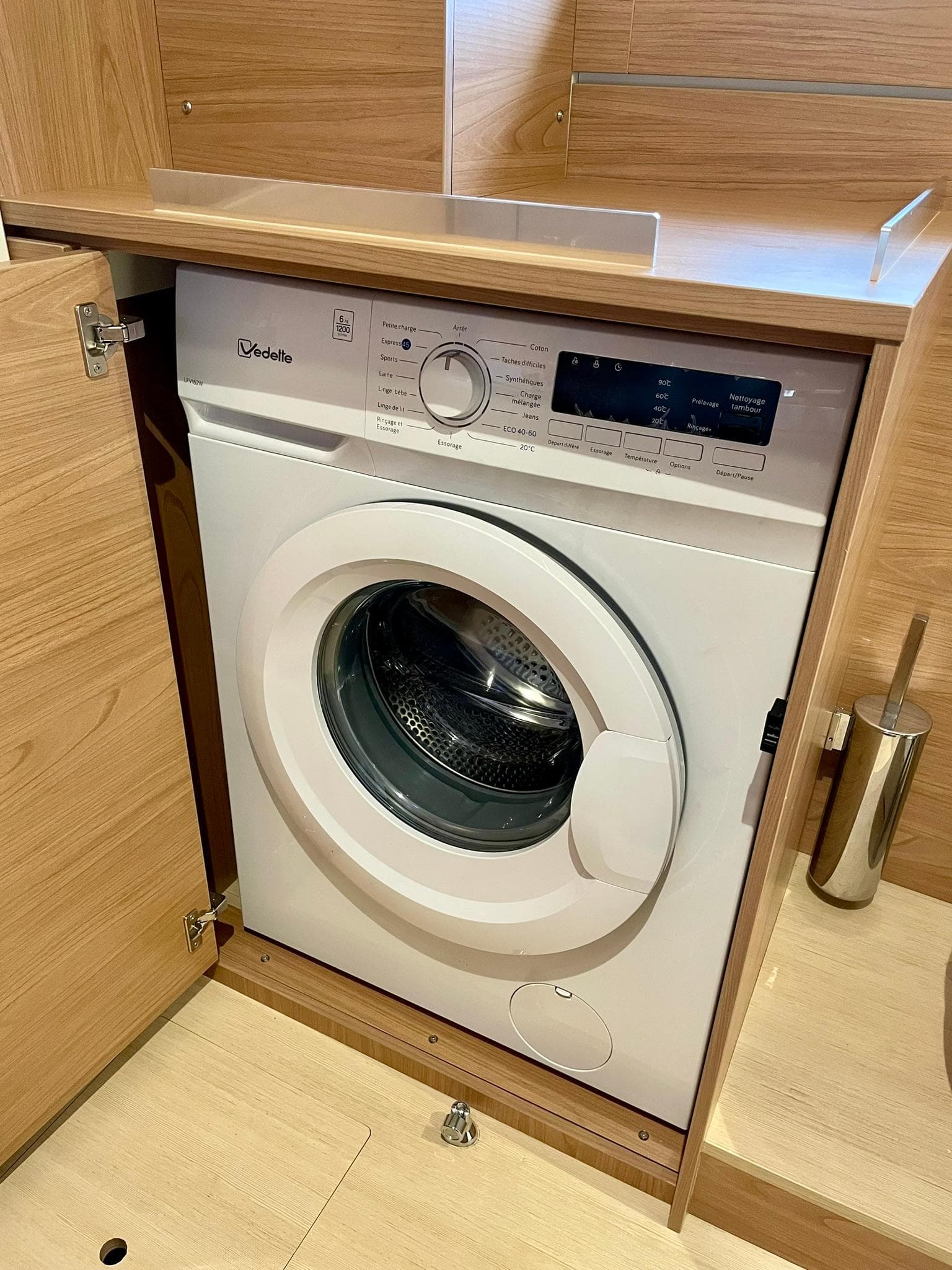 Modern Bali 4.2 washing machine in wooden cabinet, 2026 model.