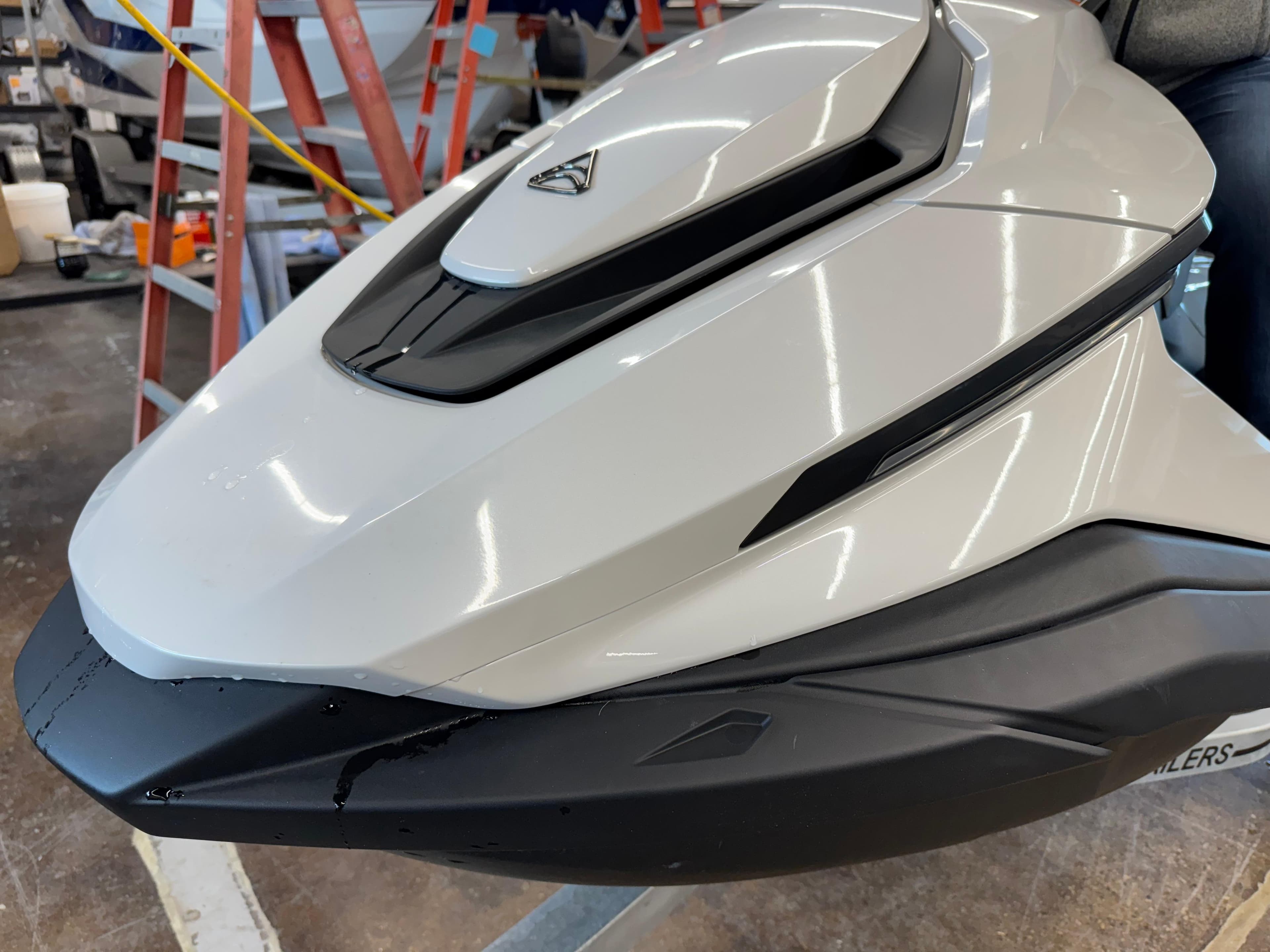 2024 Taiga Orca jet ski in a workshop setting.