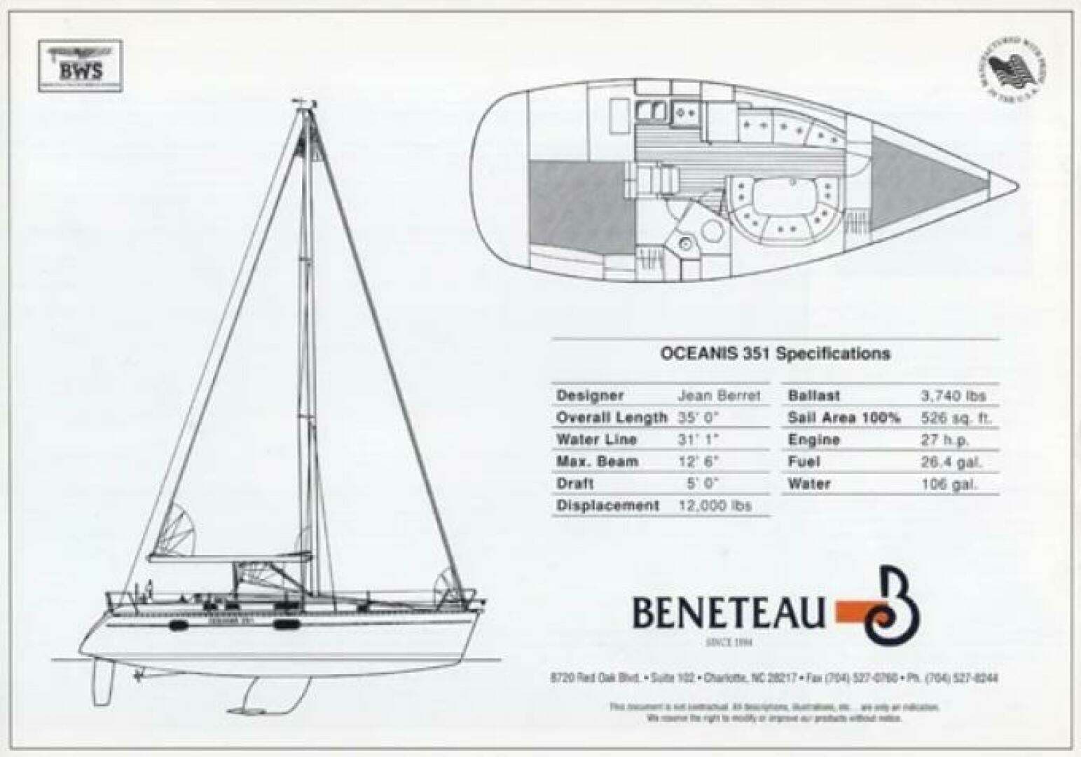 1996 Beneteau Oceanis 351 - Image 24
