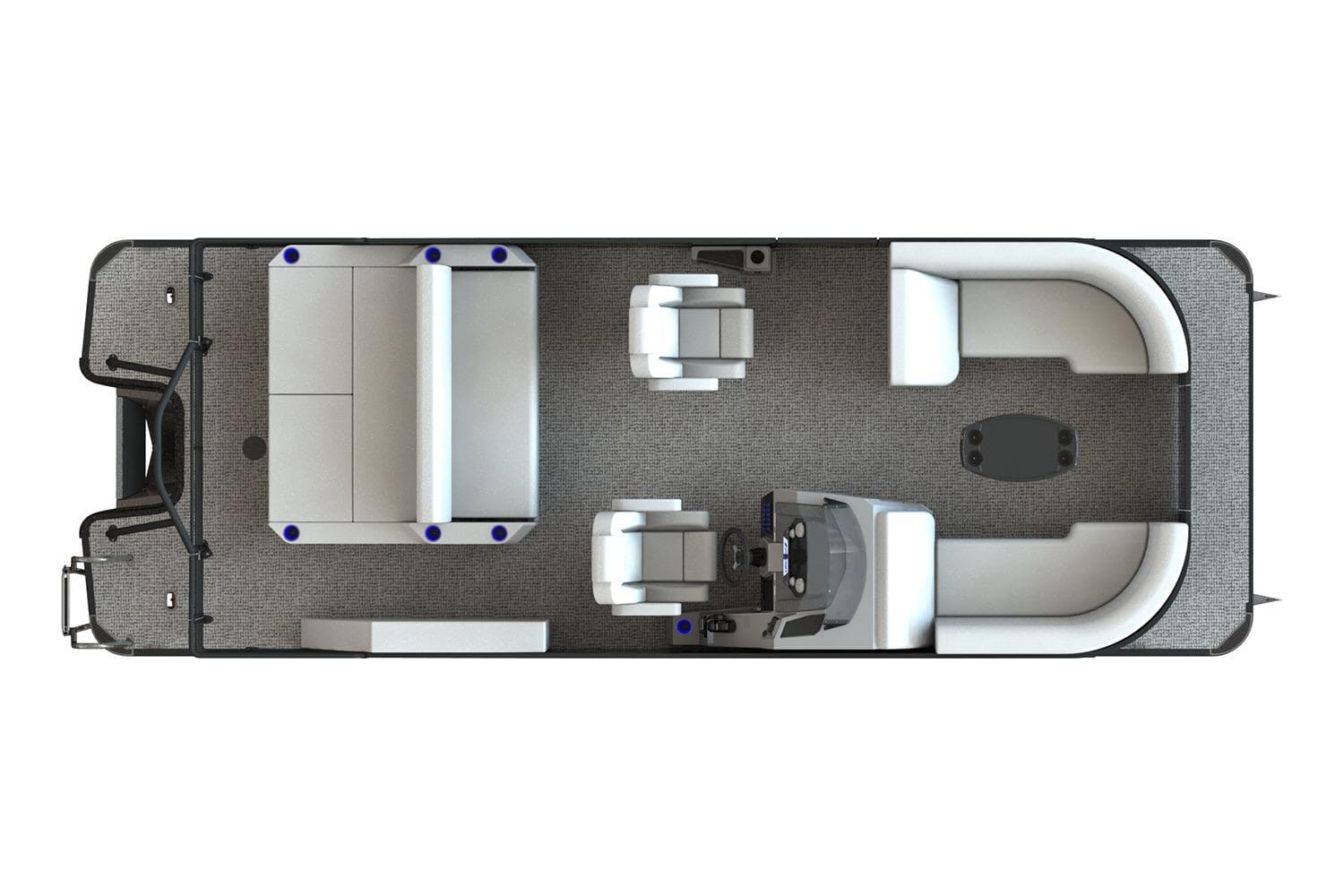 Manufacturer Provided Image: Top view of 2026 Starcraft SLS 3 Q DH pontoon boat layout.