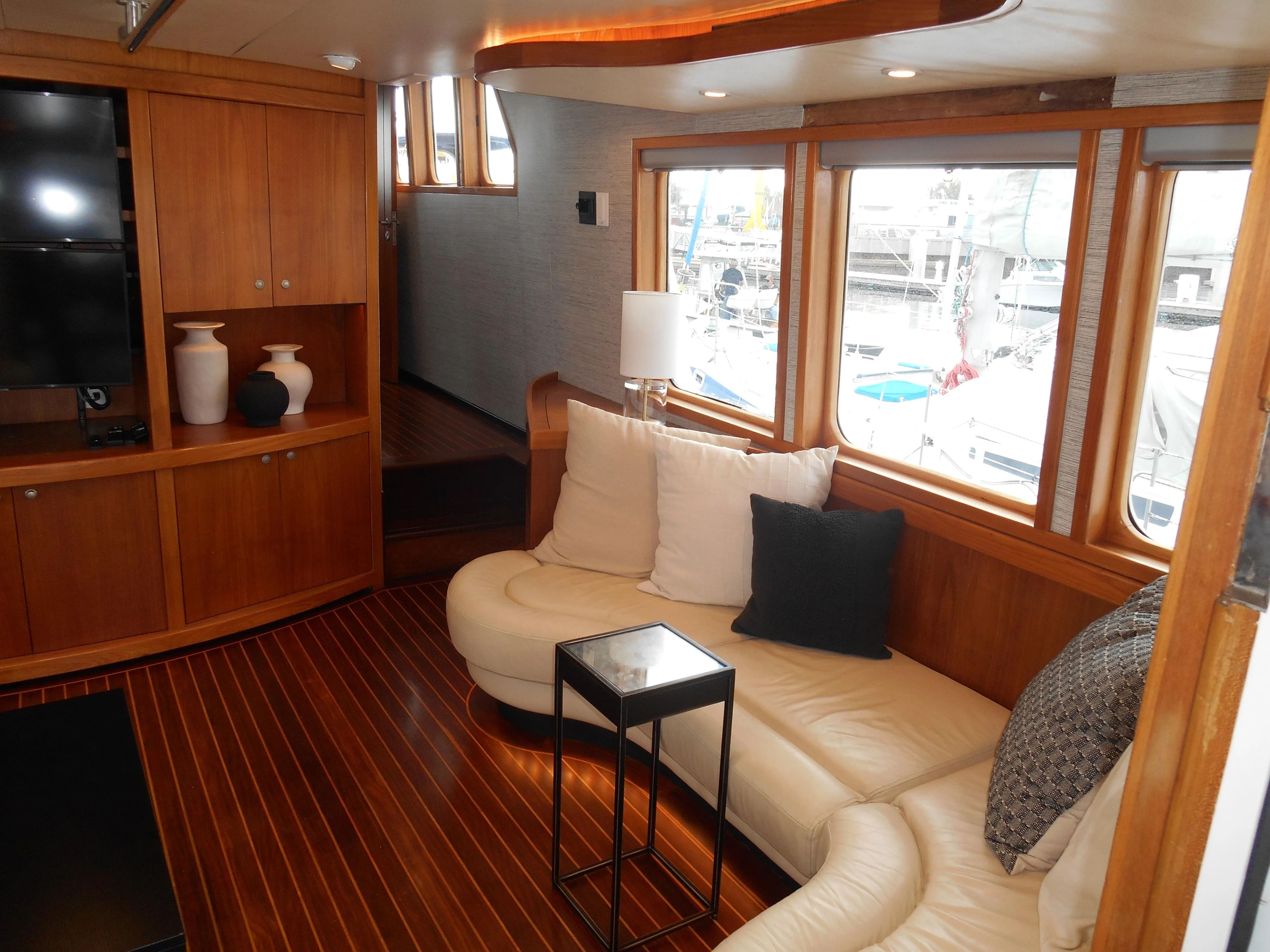 Interior of a 2005 Inace Long Range Expedition yacht.