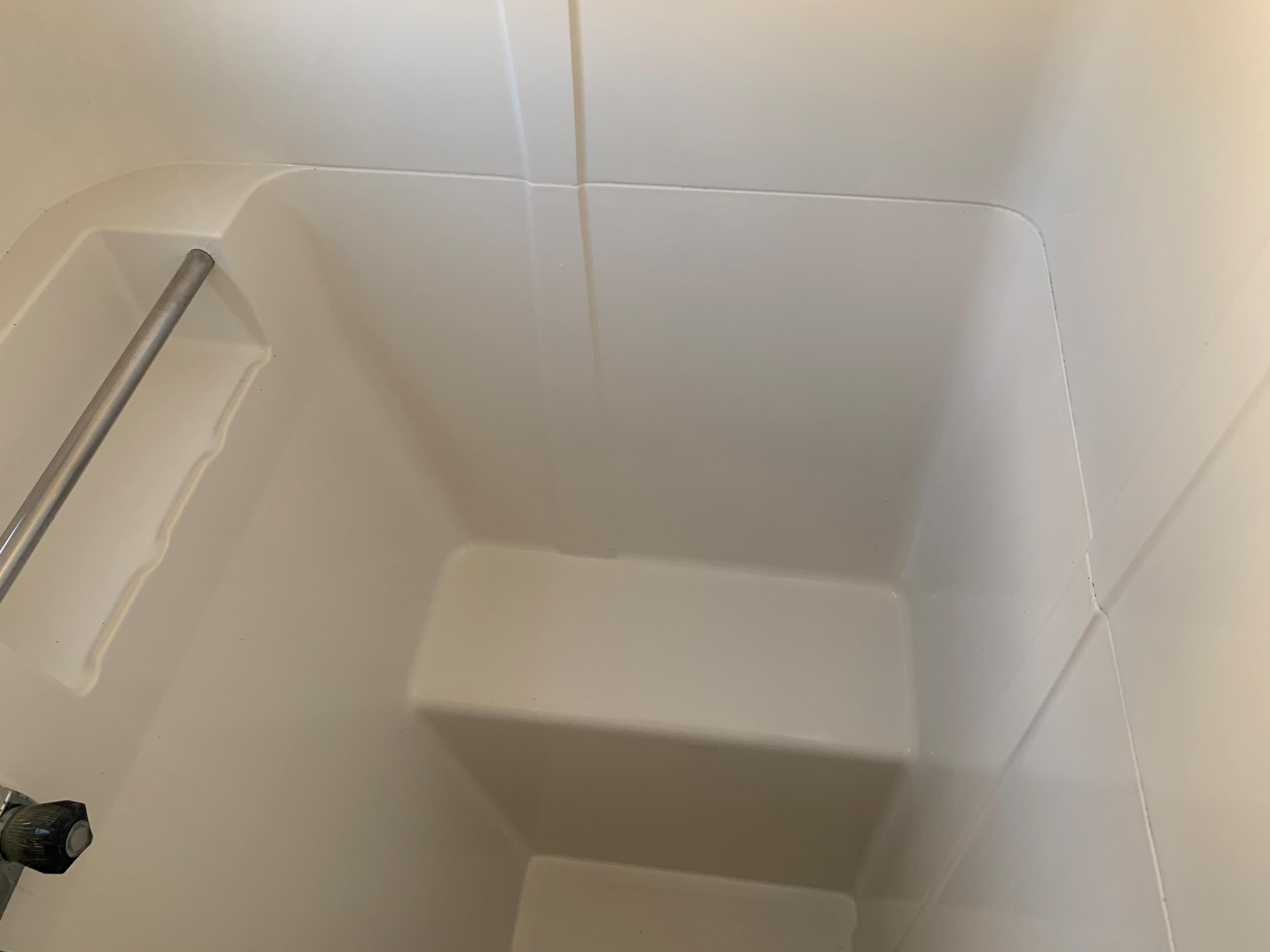 Interior of 1992 Silverton 34 Aft Cabin Motor Yacht shower area.