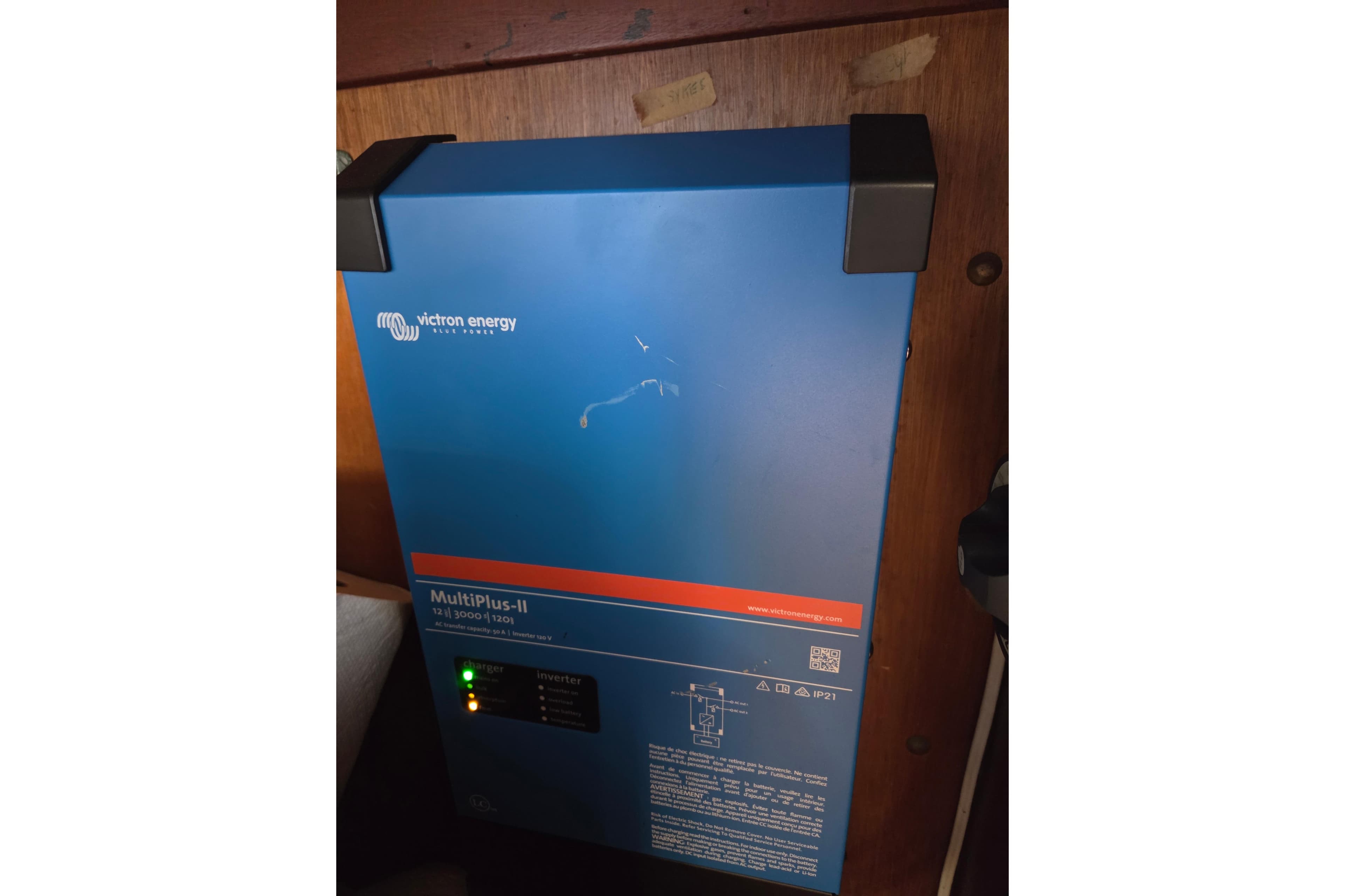 Victron Energy MultiPlus-II inverter installed on 1961 Hinckley Bermuda 40 sailboat.