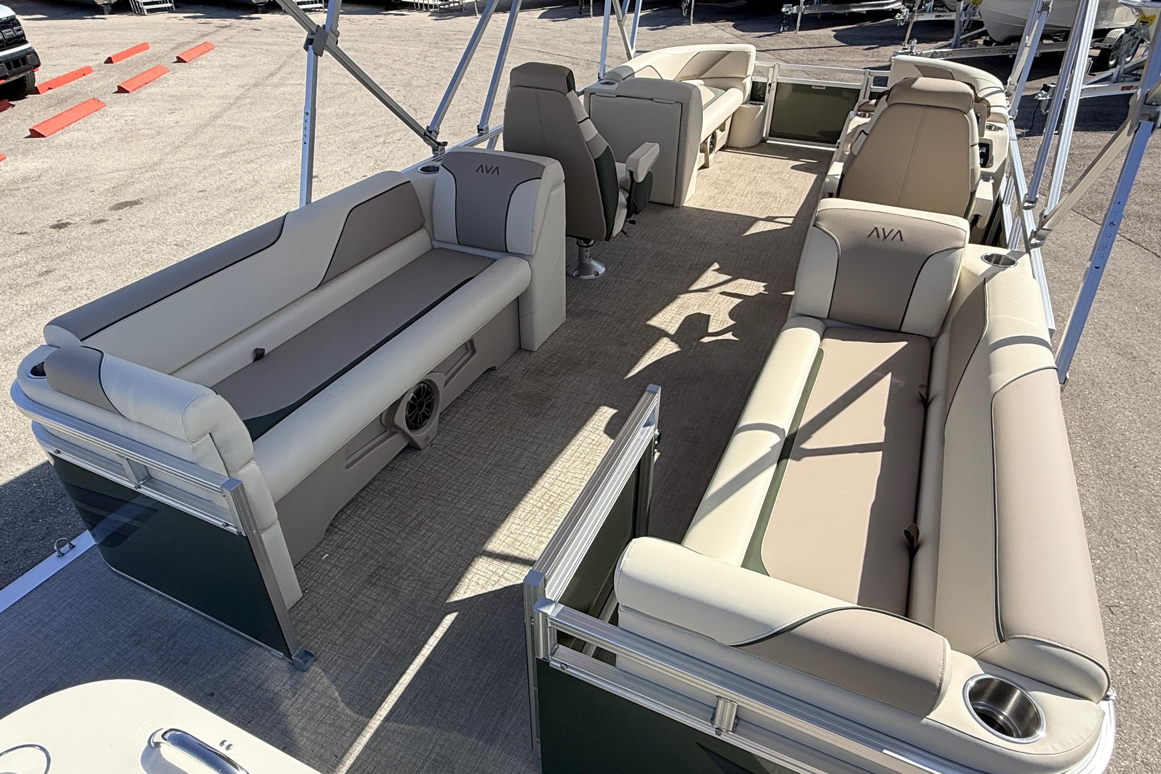 2026 Avalon 2385 Venture 85 Quad Lounger, Tri Toon High Performance interior with spacious seating.