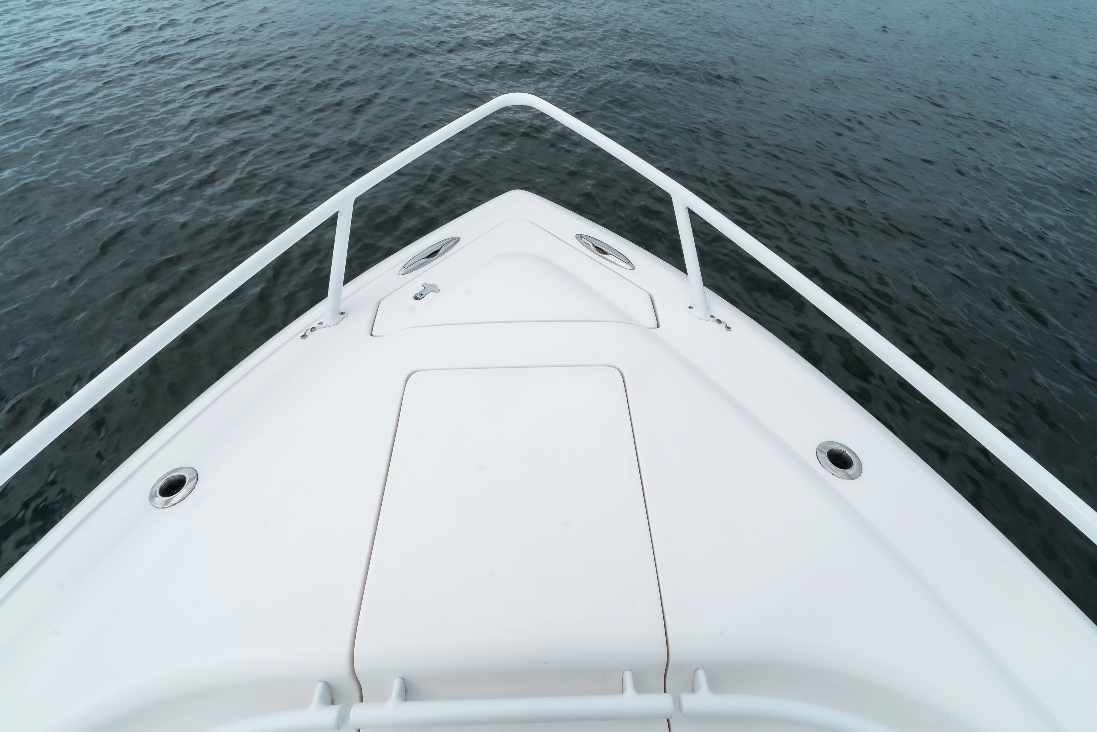 Intrepid 327CC boat from 2015 on calm water.