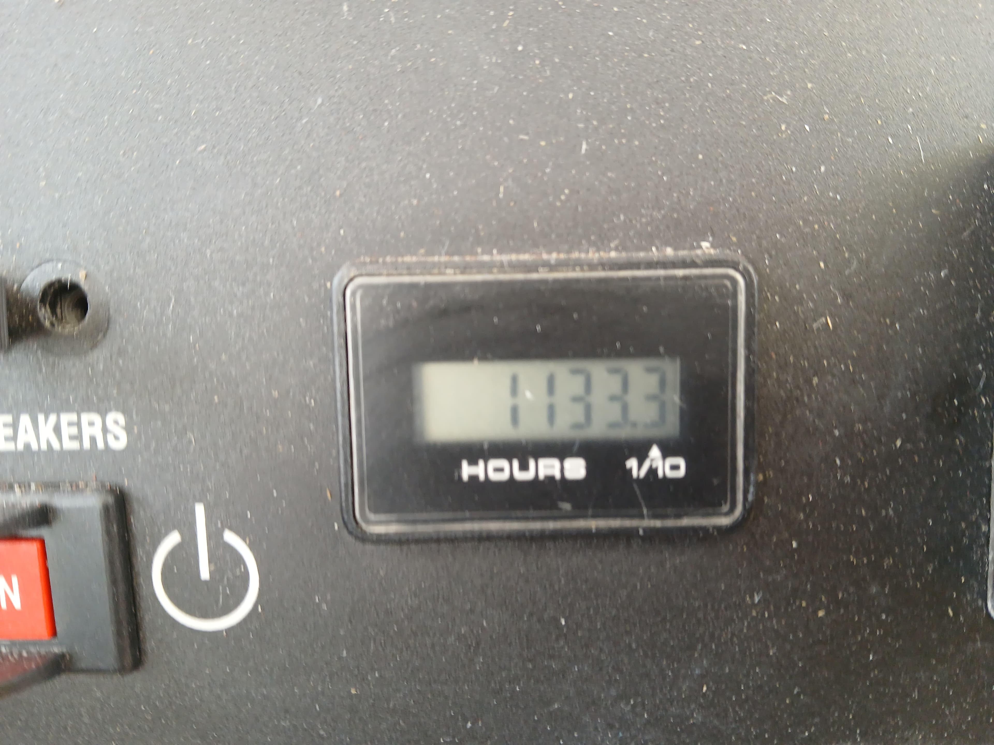 Hour meter reading 1132.3 on 2009 Lagoon 440 control panel.