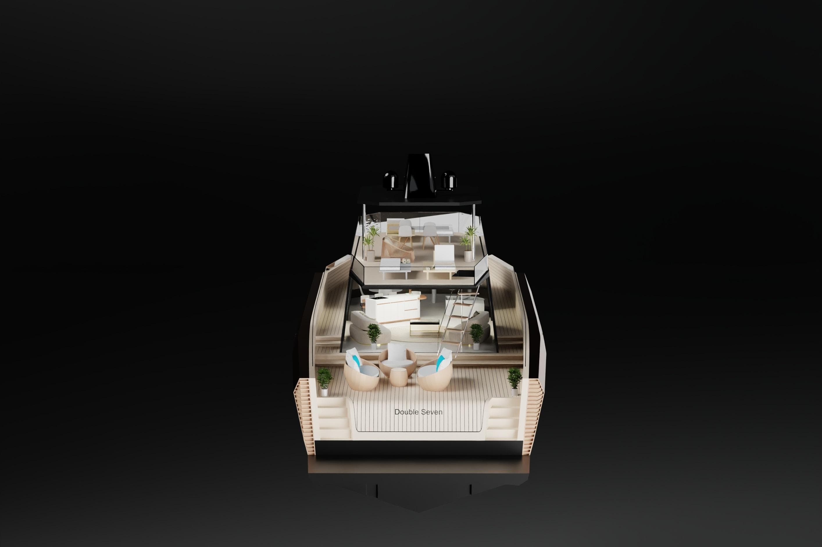 Luxurious 2026 Custom Motor Yacht 25 M interior design with modern amenities and elegant decor.