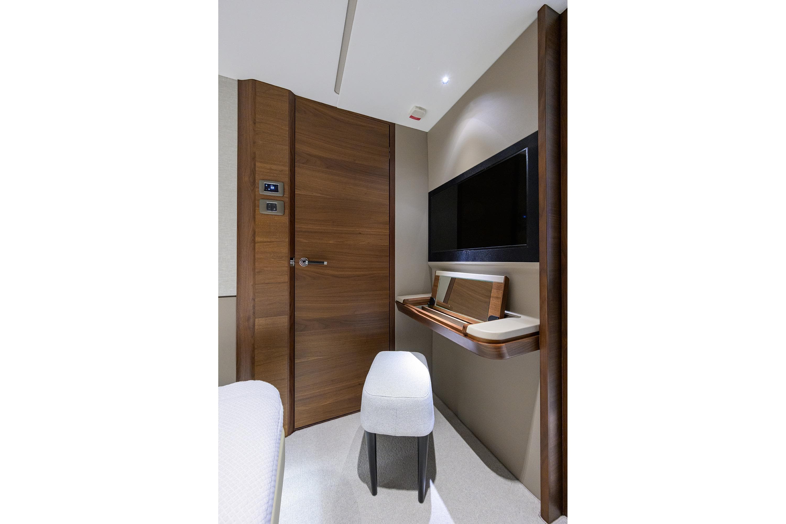 Luxurious interior of Princess X80 yacht, model year 2026.