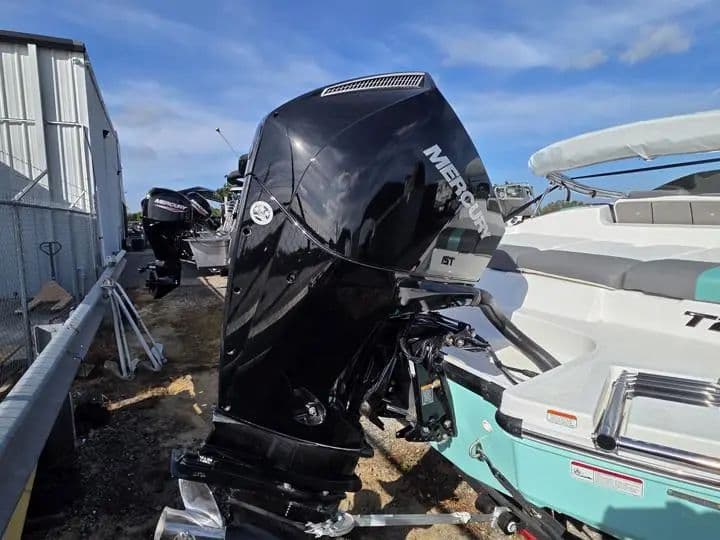 2026 Tahoe T21 boat with Mercury outboard motor.