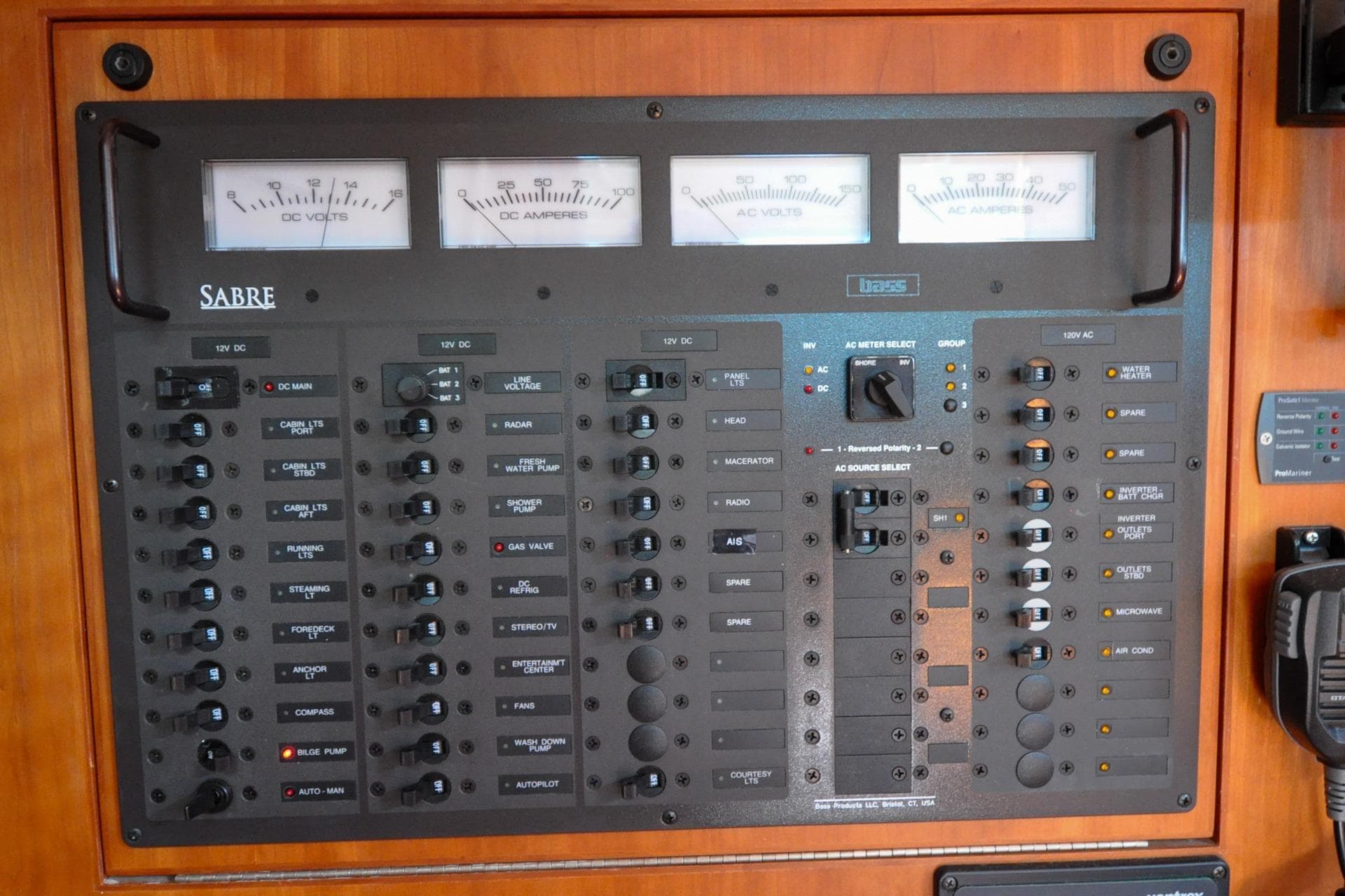 Sabre 426 - Jezebel Navigation Station Electrical Distribution Panel