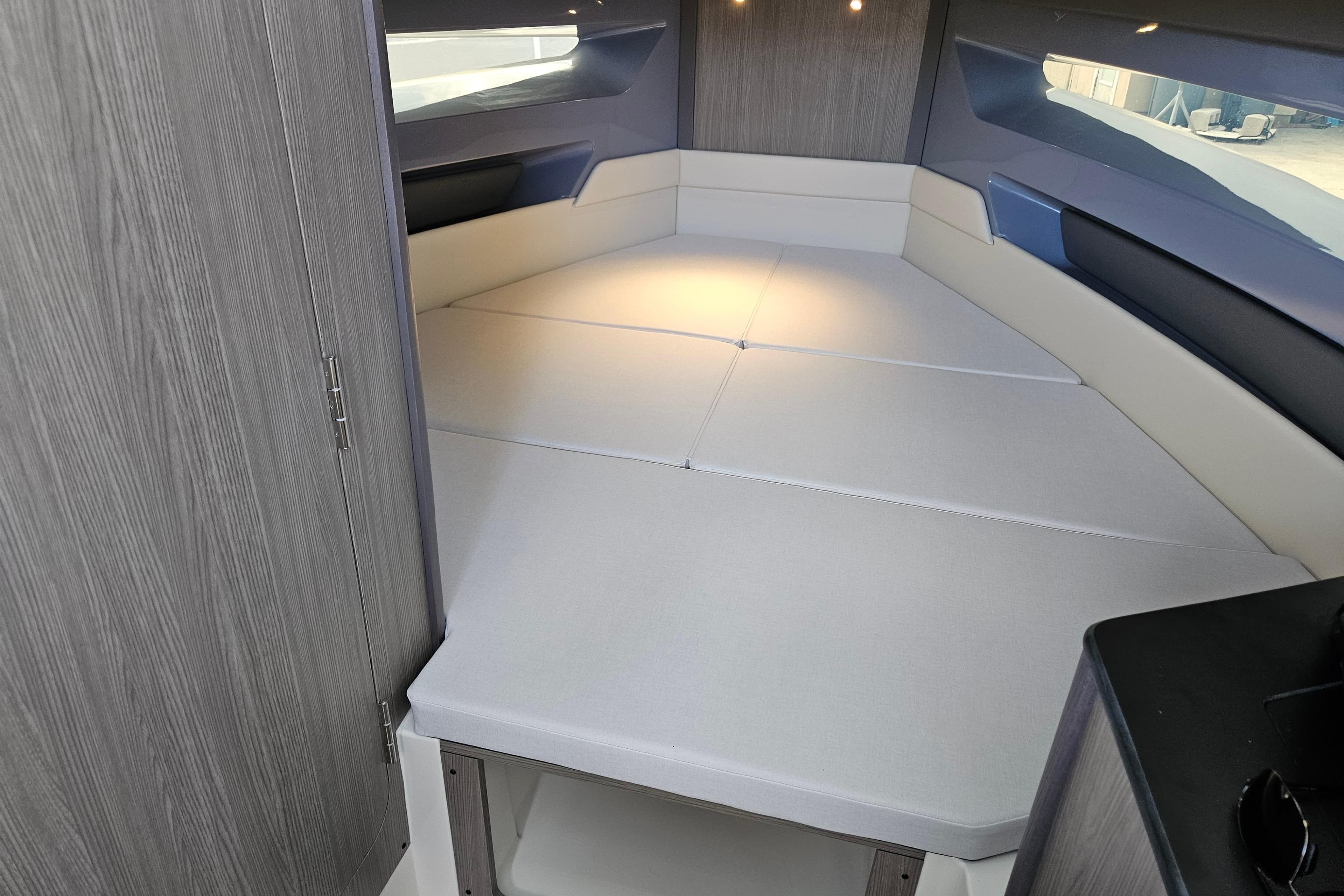 Interior of 2026 Navan S30 yacht with modern design.