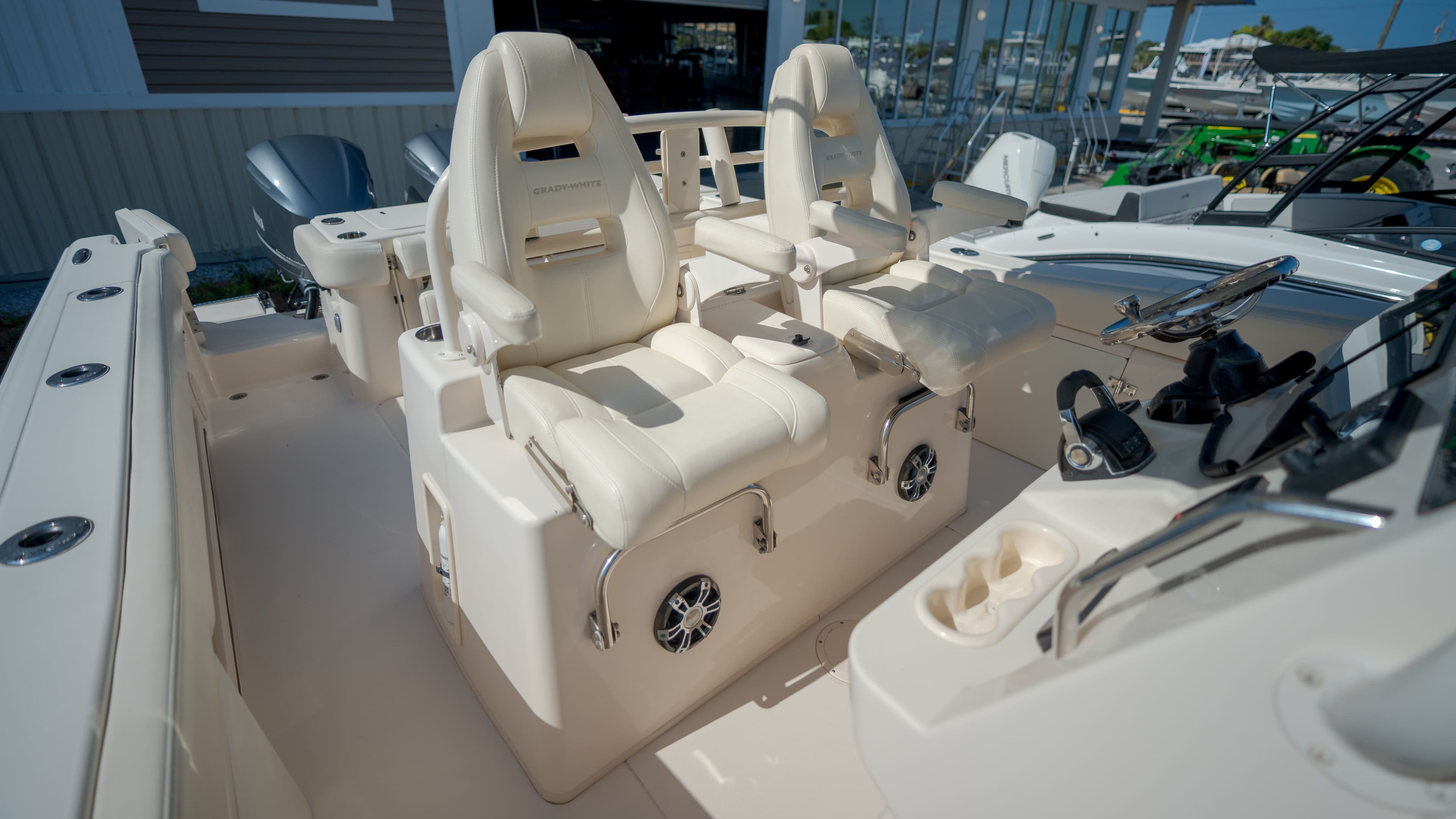 Interior of 2019 Grady-White Canyon 306 boat.