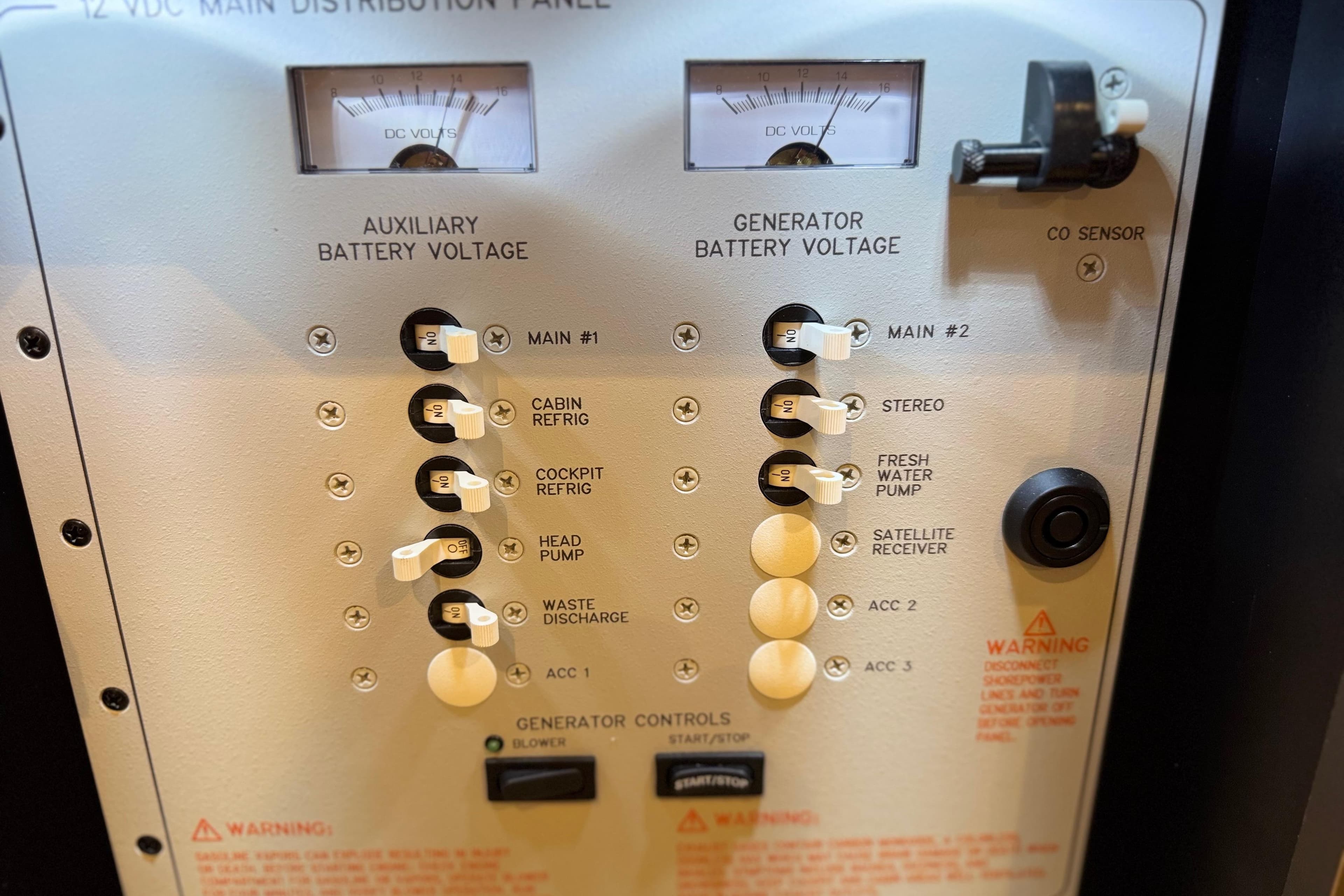 2023 Formula 400 Super Sport Crossover control panel with battery voltage indicators.