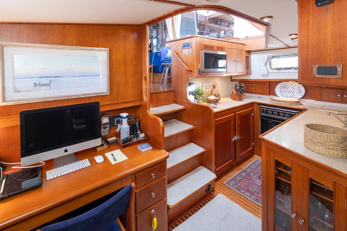 Interior of 2003 Grand Banks 54 Eastbay SX yacht.