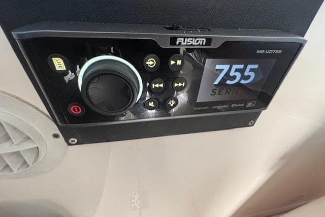 Fusion MS-UD755 stereo system on 2009 Tiara Yachts 3600 Open.