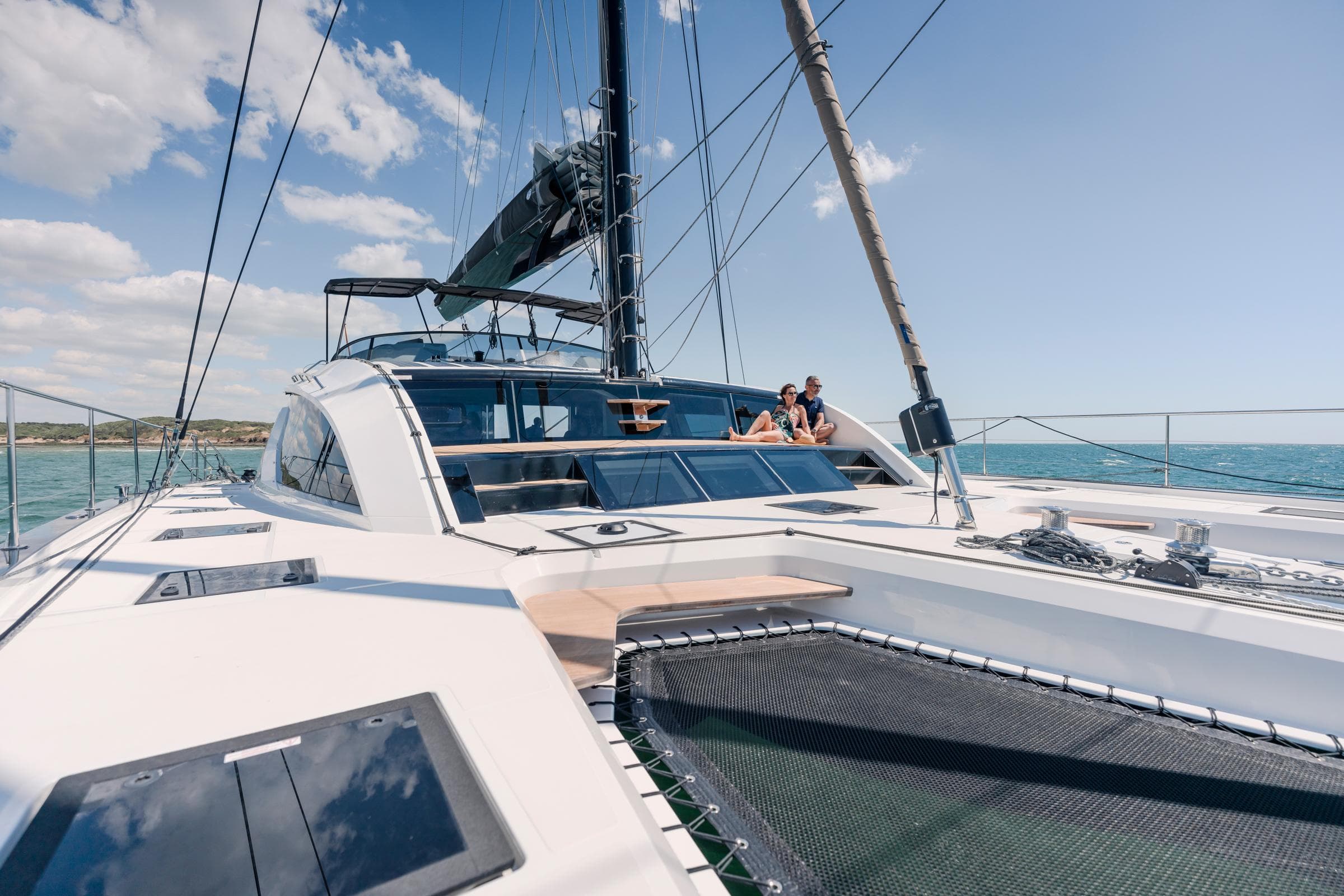 Luxury Privilege Signature 650 yacht sailing on open sea, 2025 model.