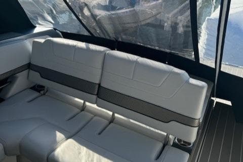 2020 Formula 380 Super Sport Crossover I/O interior seating with sleek, modern design.
