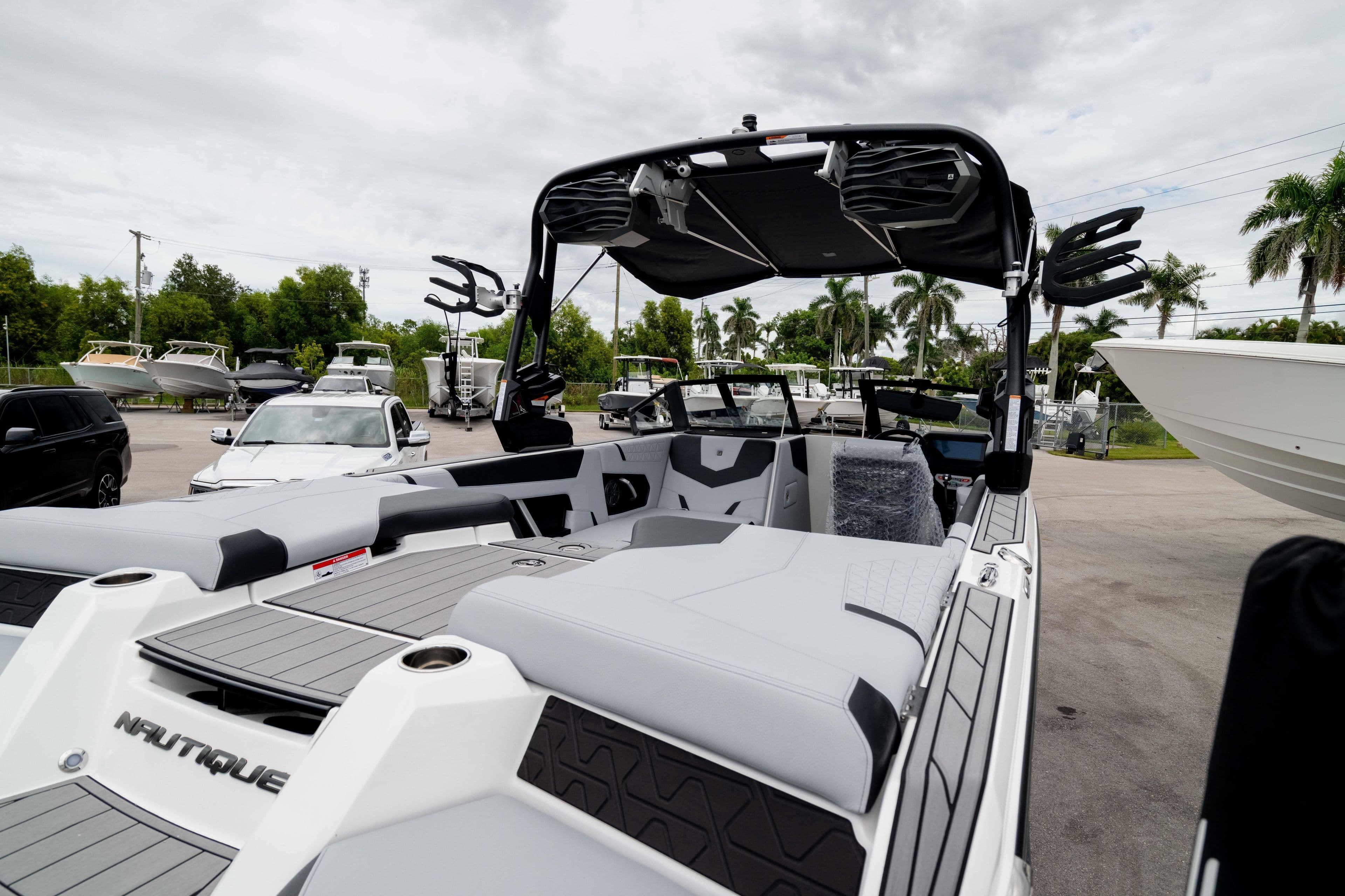 2026 Nautique Super Air Nautique GS22 boat interior with sleek design and modern features.