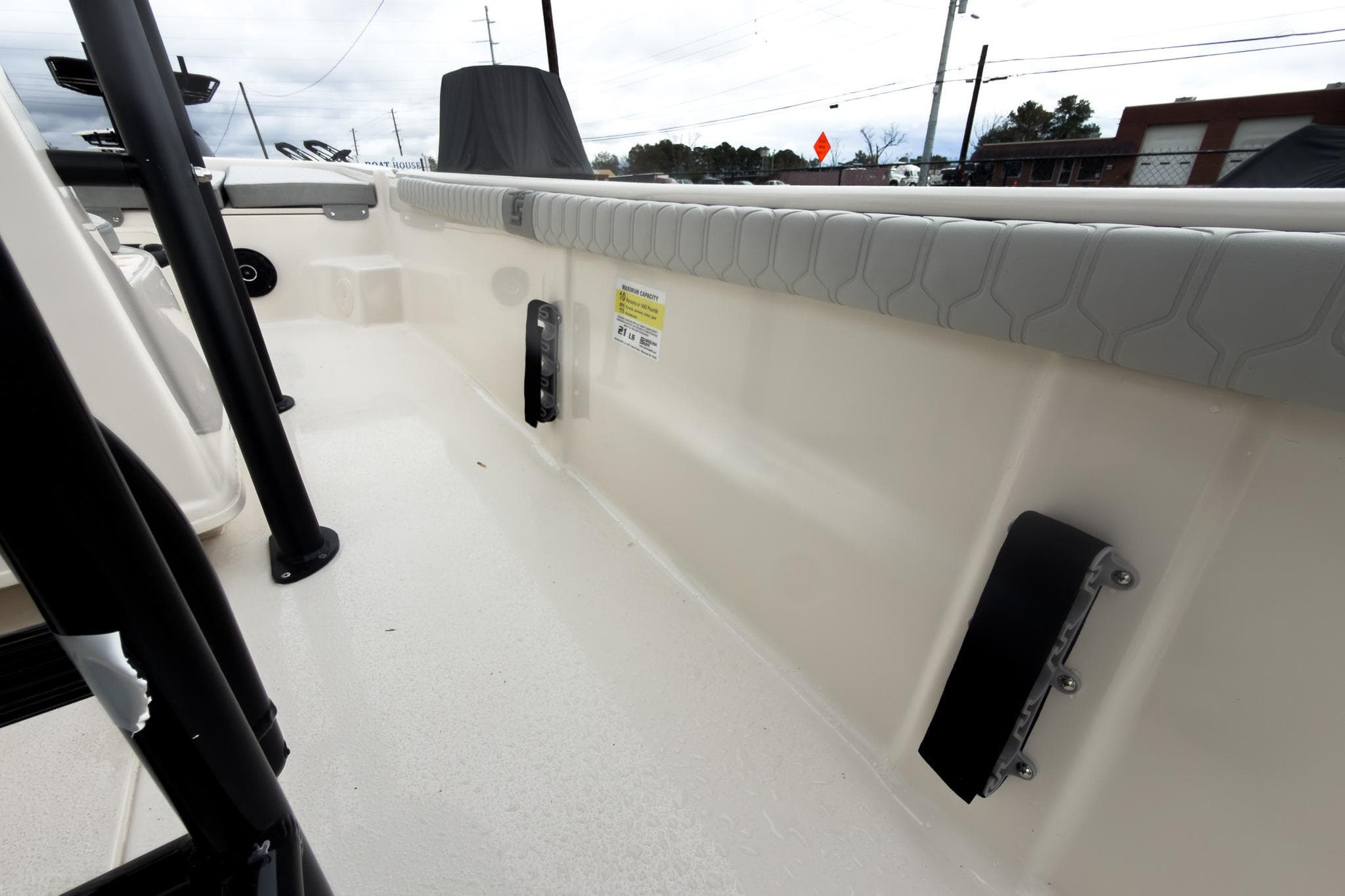 2026 Carolina Skiff 21 LS interior view, showcasing sleek design and durable materials.